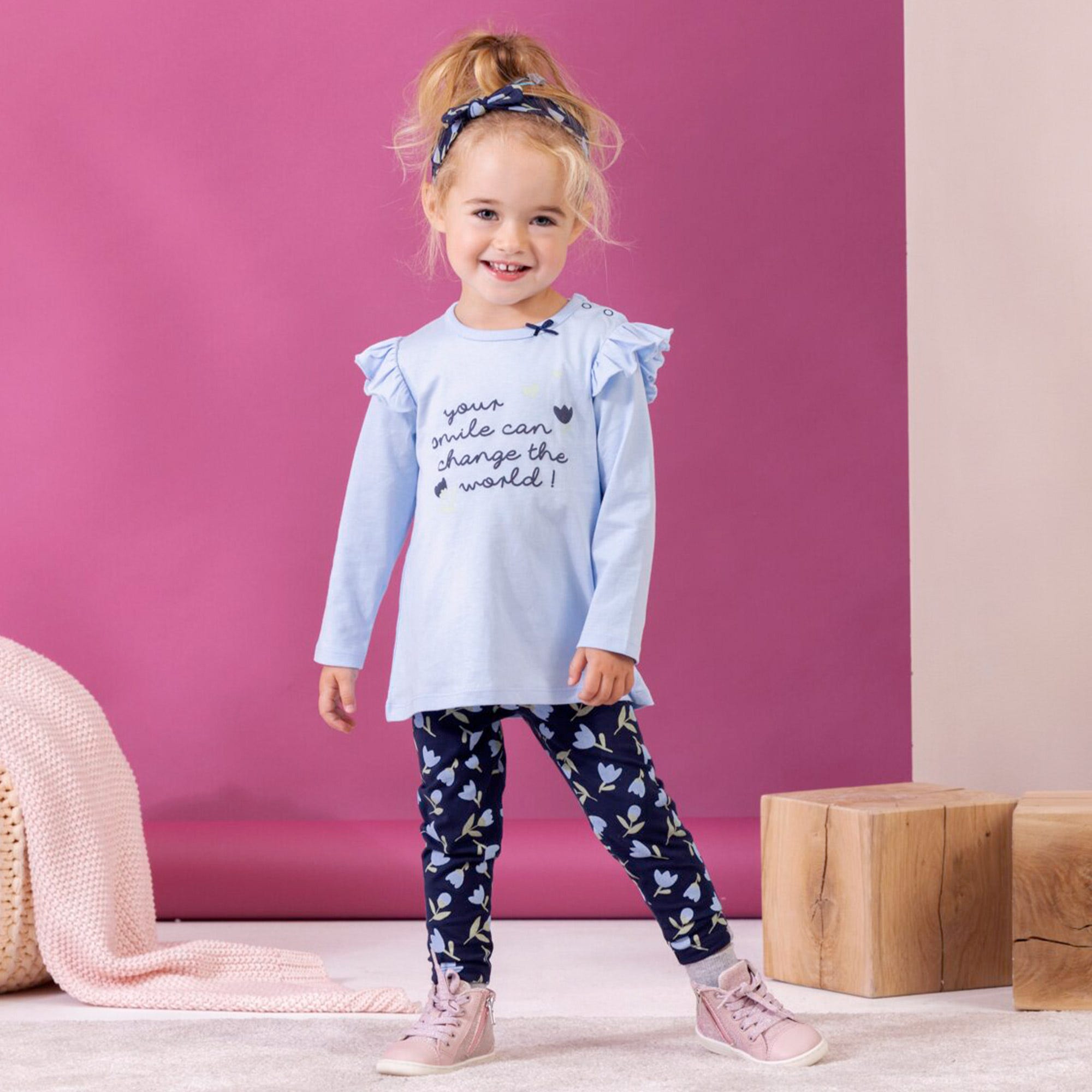 Baby-Mädchen-Set mit Haarband, 3-teilig