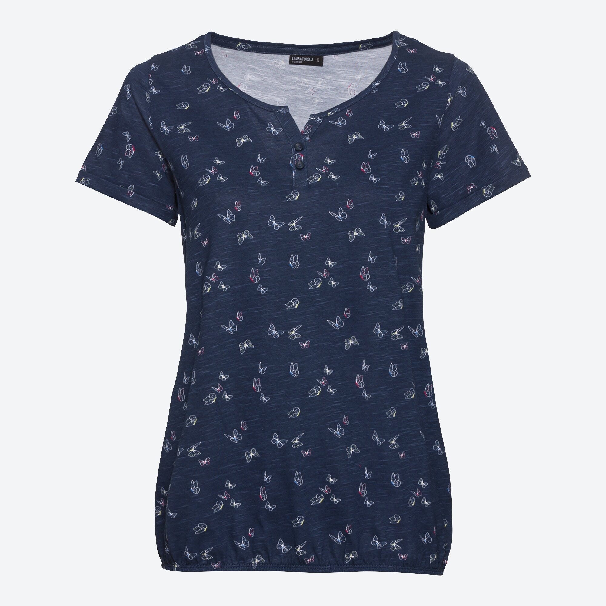 Damen-T-Shirt mit Schmetterlings-Muster