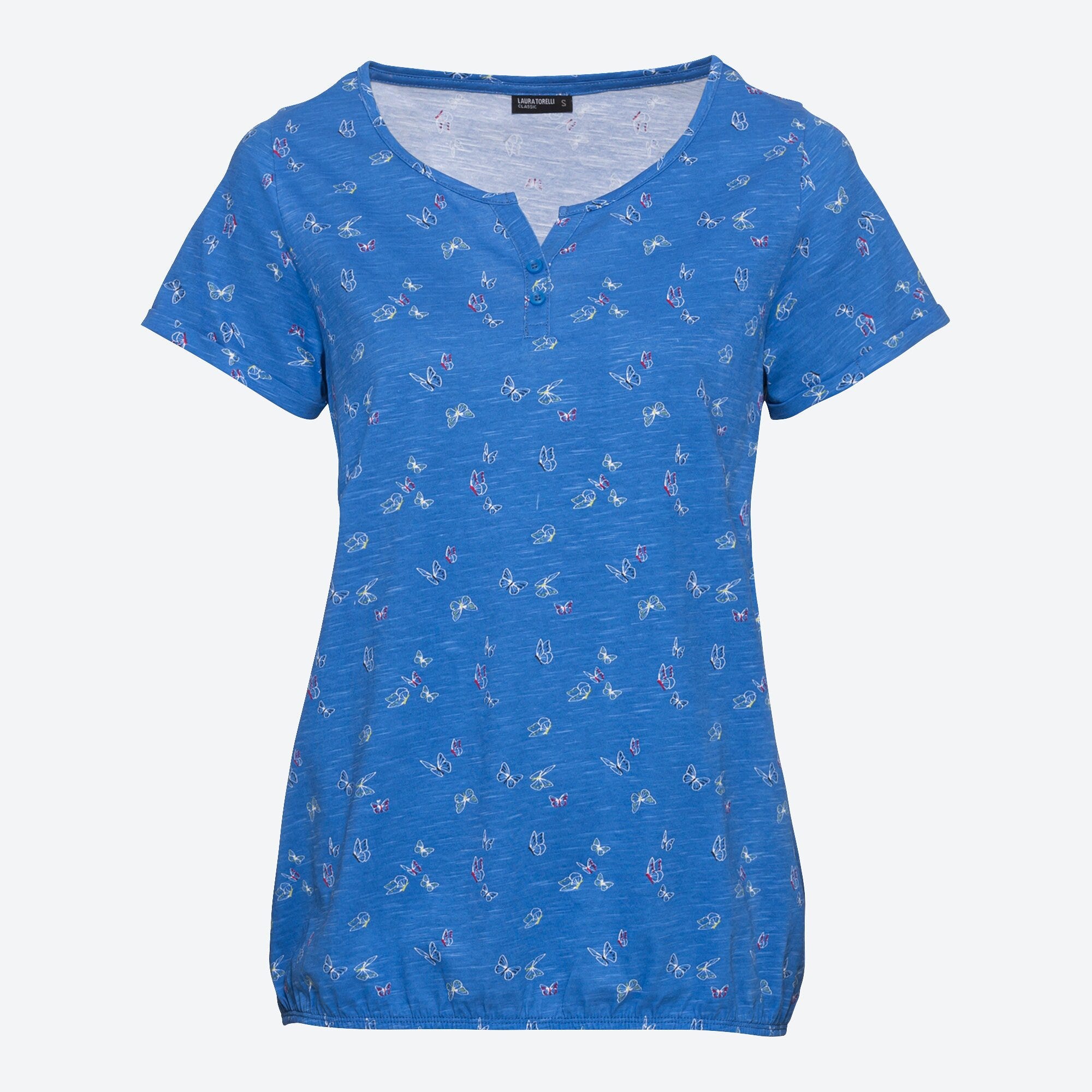 Damen-T-Shirt mit Schmetterlings-Muster