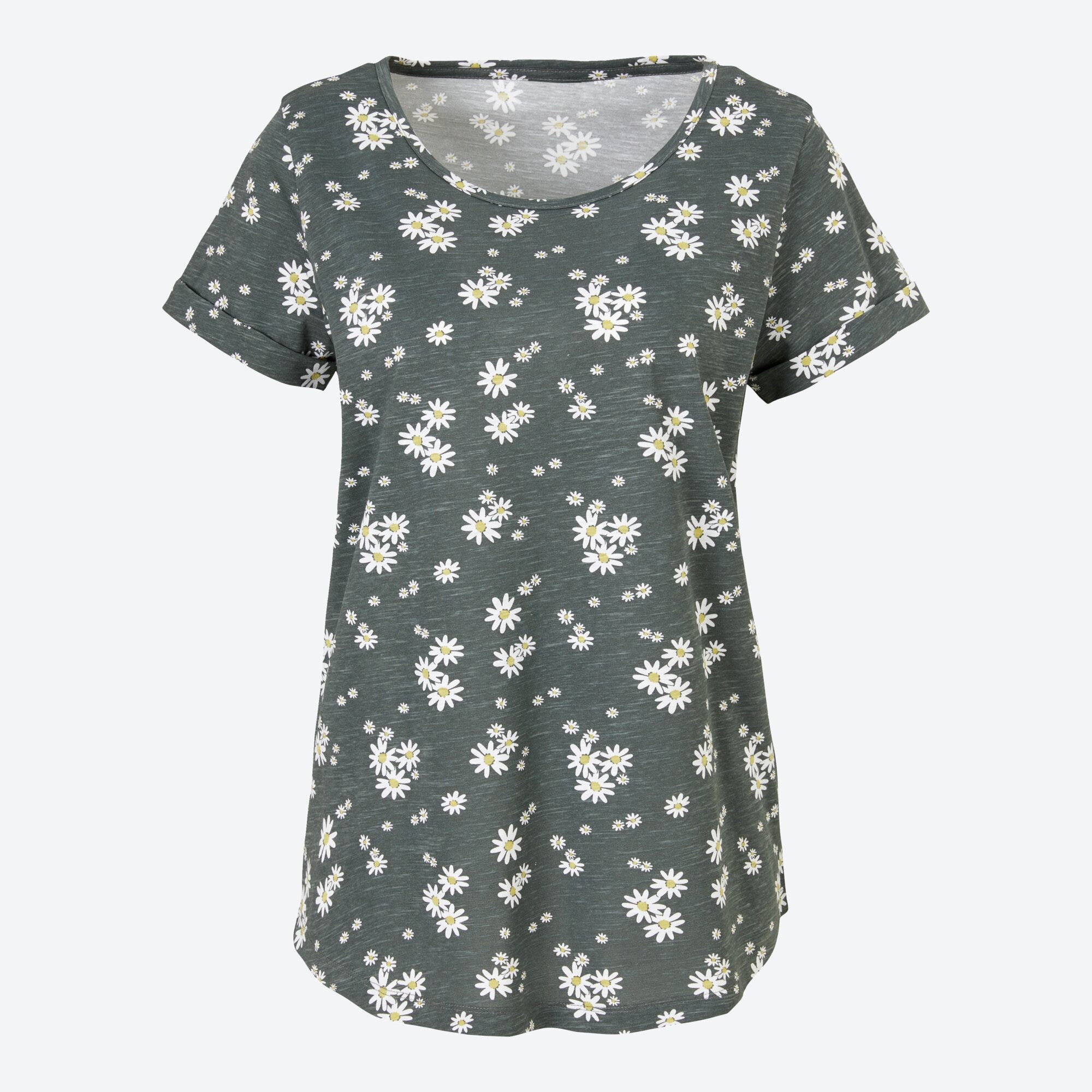 Damen-T-Shirt mit Blüten-Muster