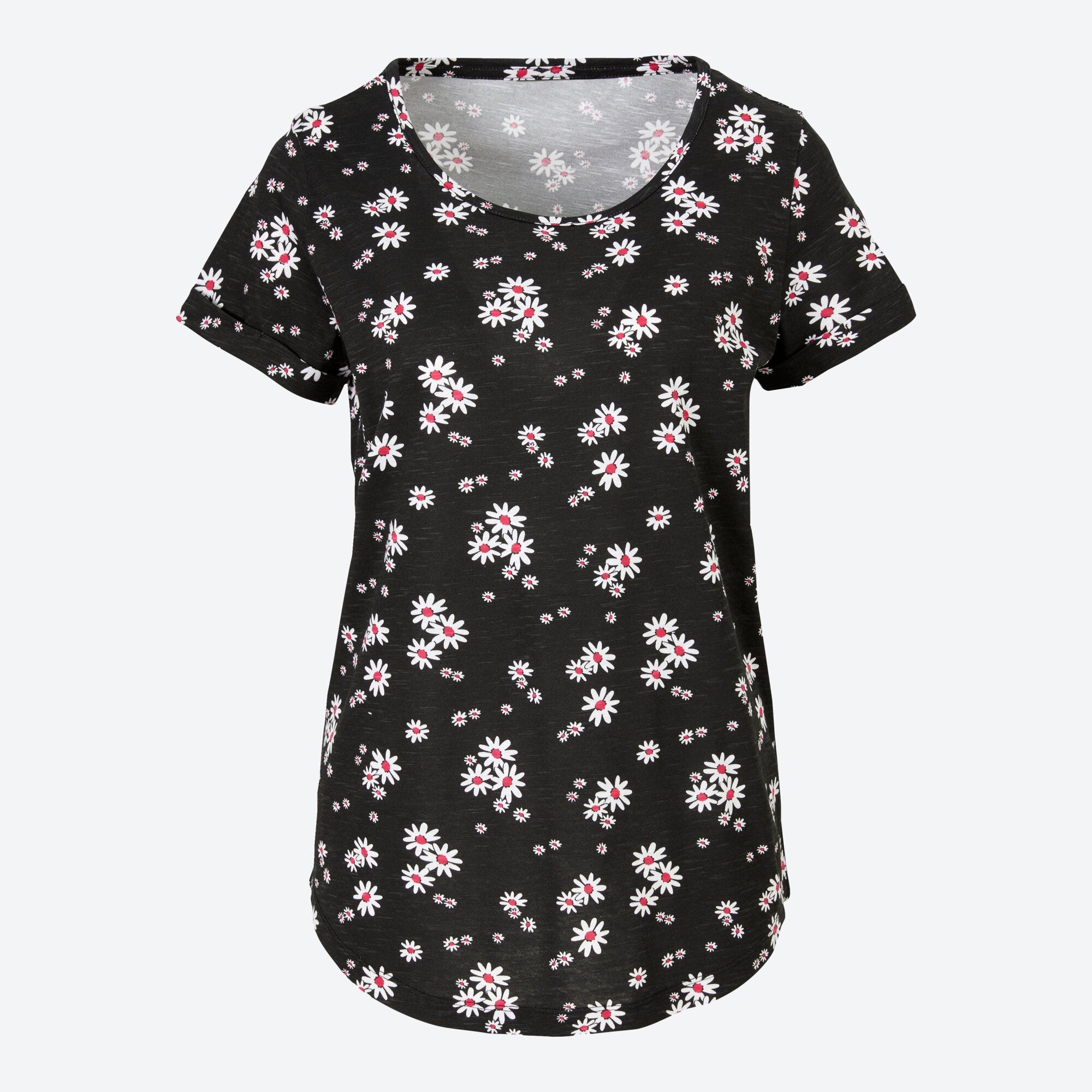 Damen-T-Shirt mit Blüten-Muster