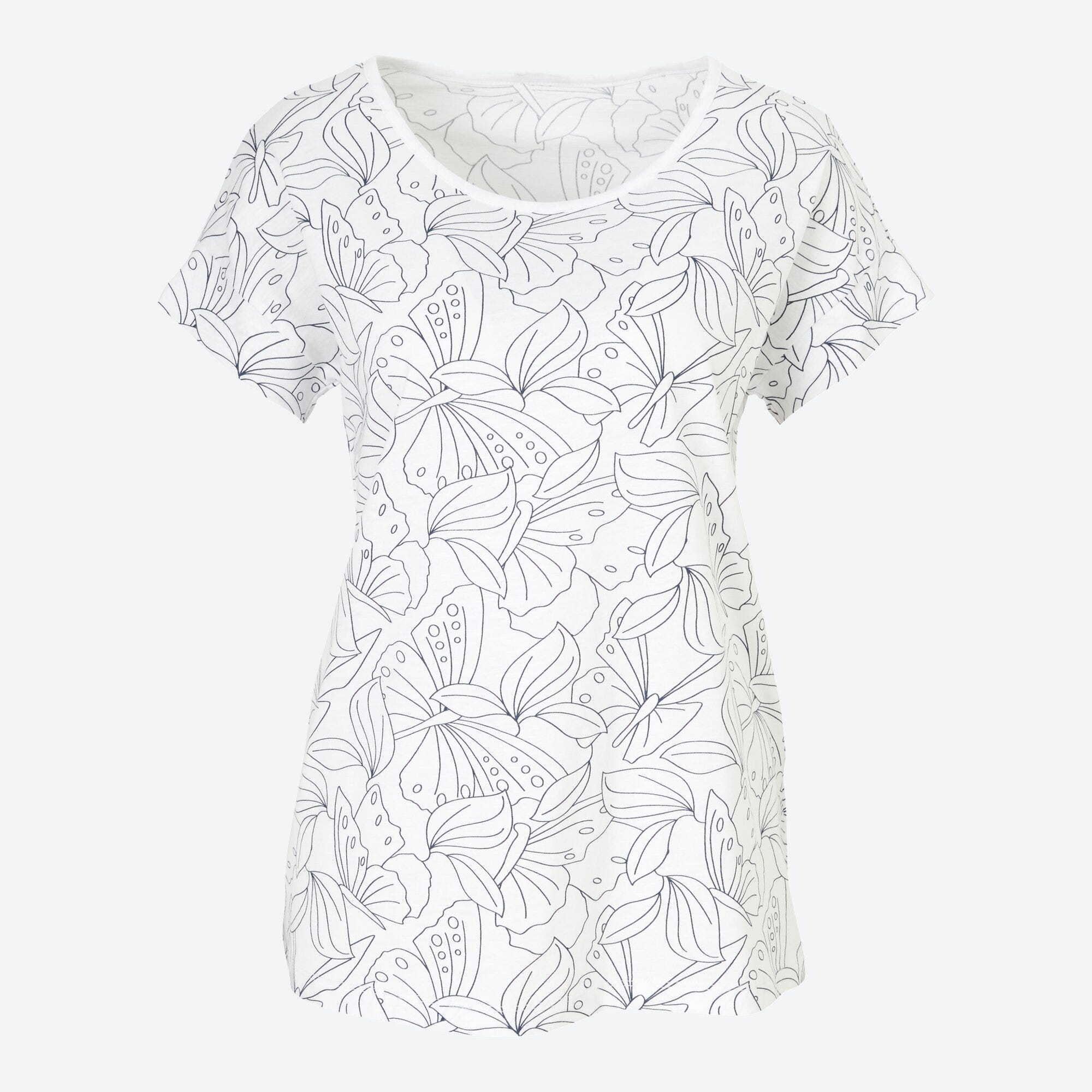 Damen-T-Shirt mit floralem Design