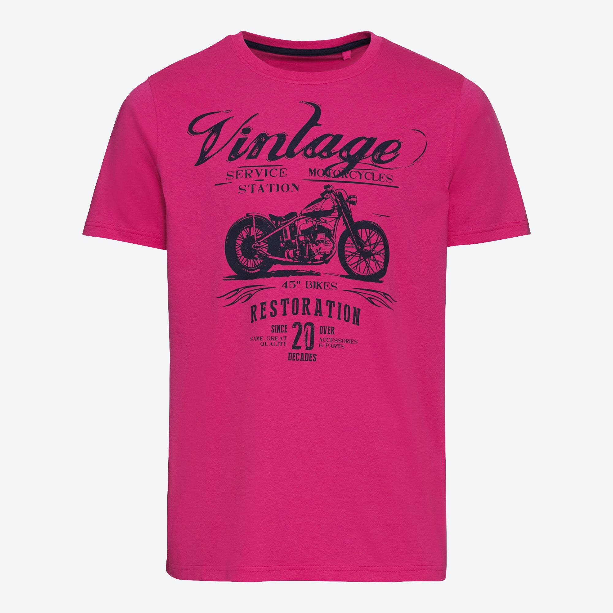 Herren-T-Shirt mit Motorrad-Frontaufdruck