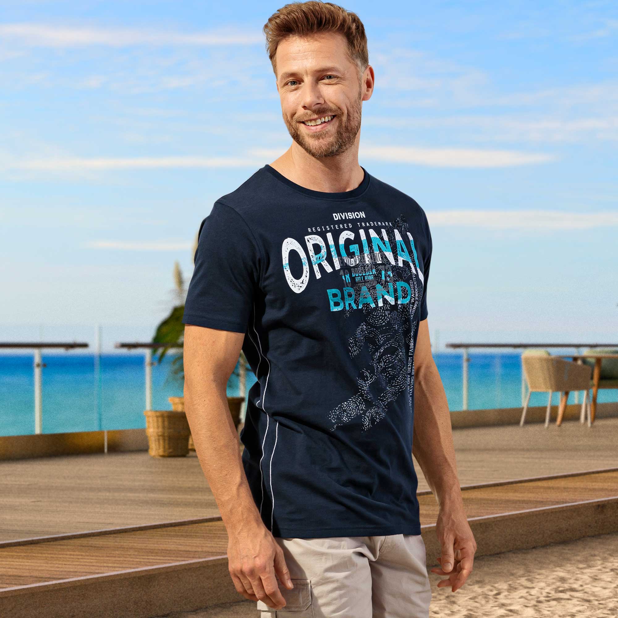 Herren-T-Shirt  aus reiner Baumwolle