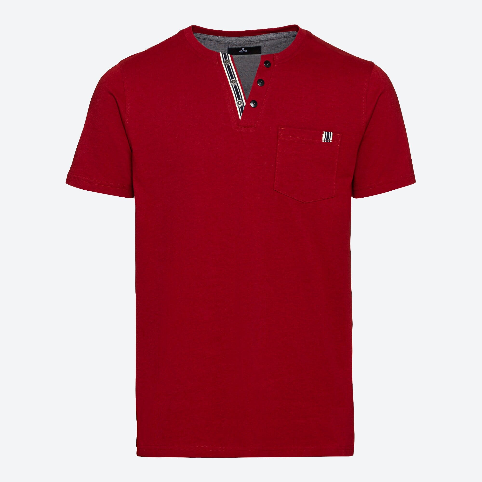 Herren-T-Shirt mit Henley-Kragen
