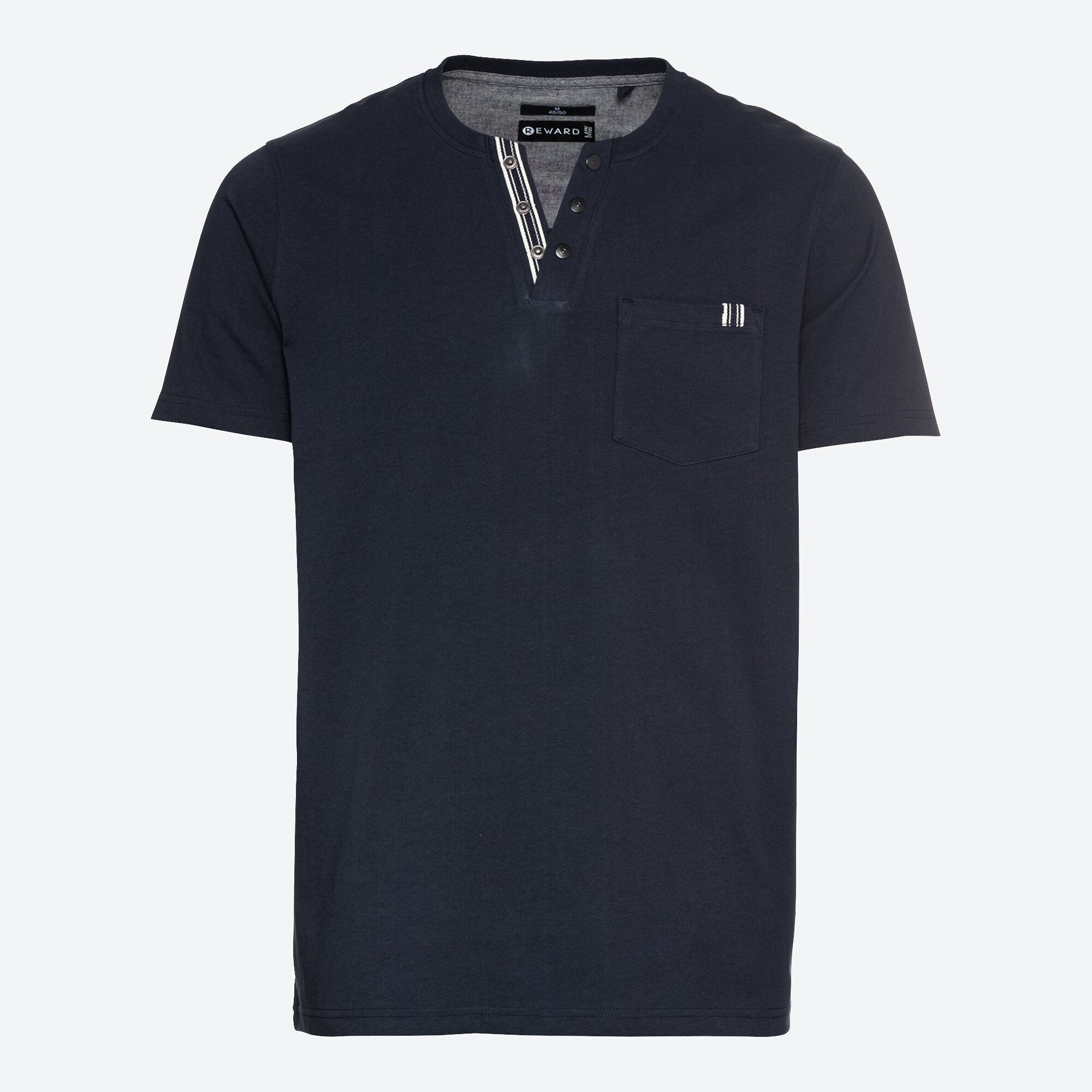 Herren-T-Shirt mit Henley-Kragen
