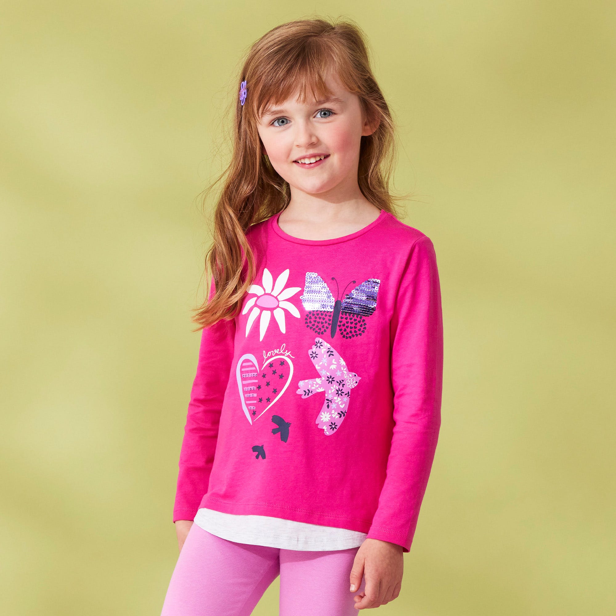 Mädchen-Shirt mit Pailletten