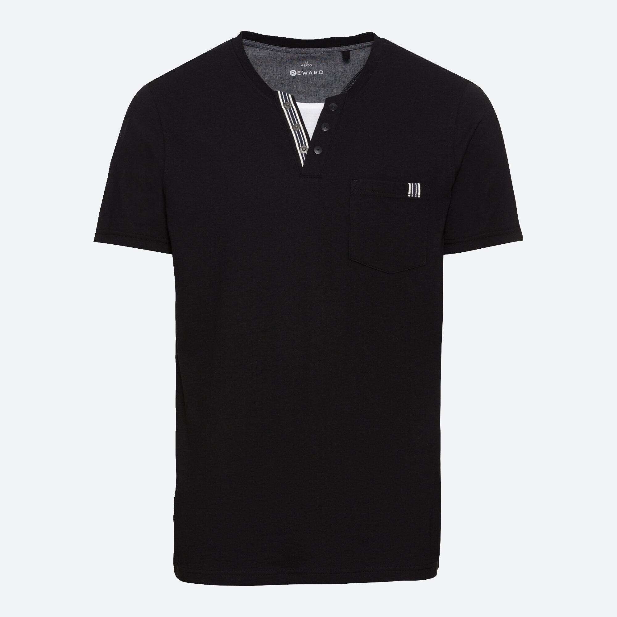 Herren-T-Shirt mit Henley-Kragen