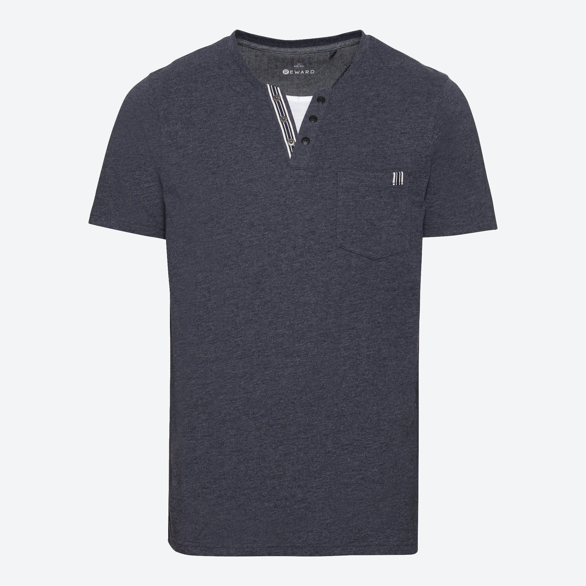 Herren-T-Shirt in Melange-Optik