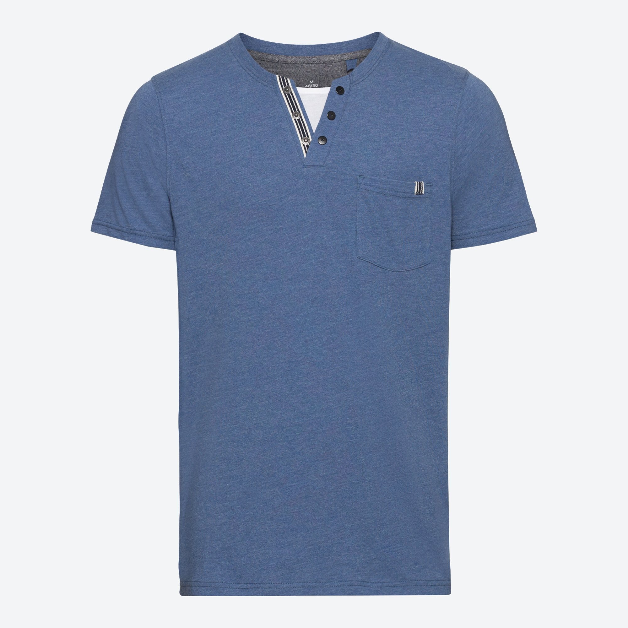Herren-T-Shirt mit Henley-Kragen