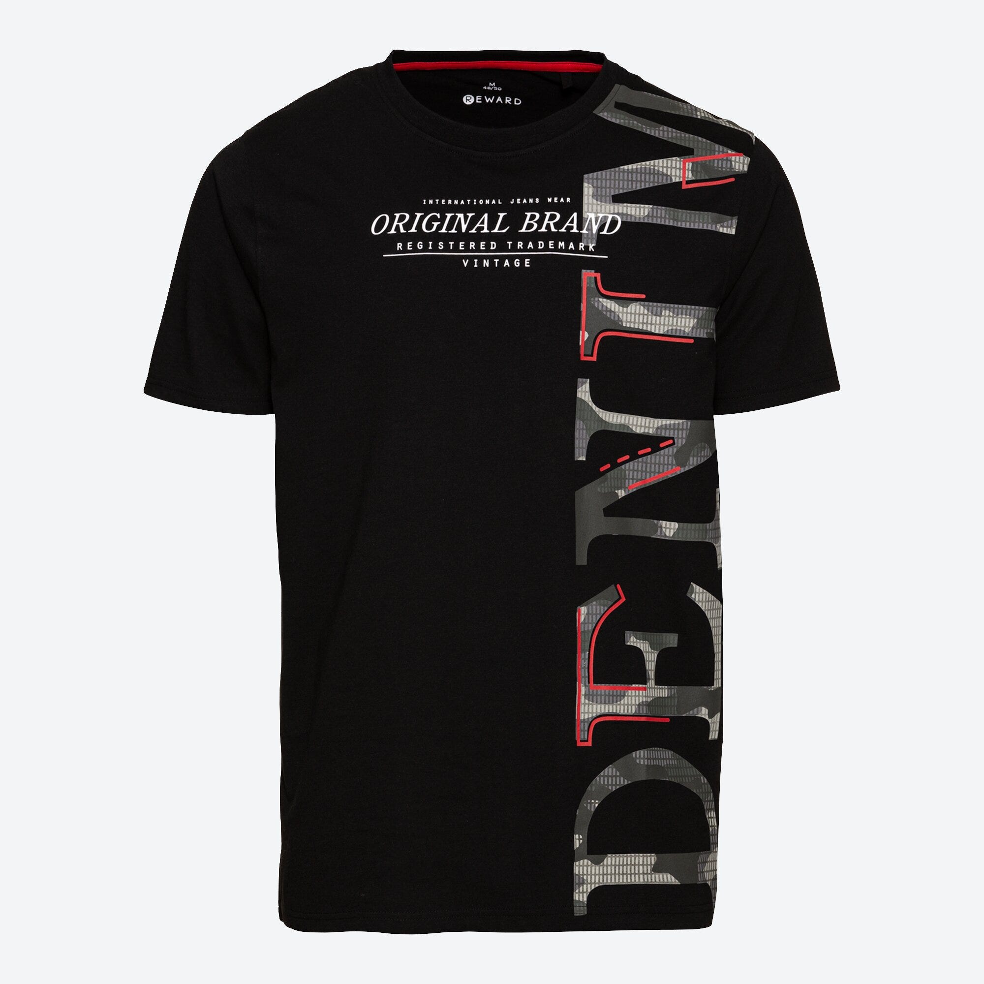 Herren-T-Shirt mit Denim-Schriftzug