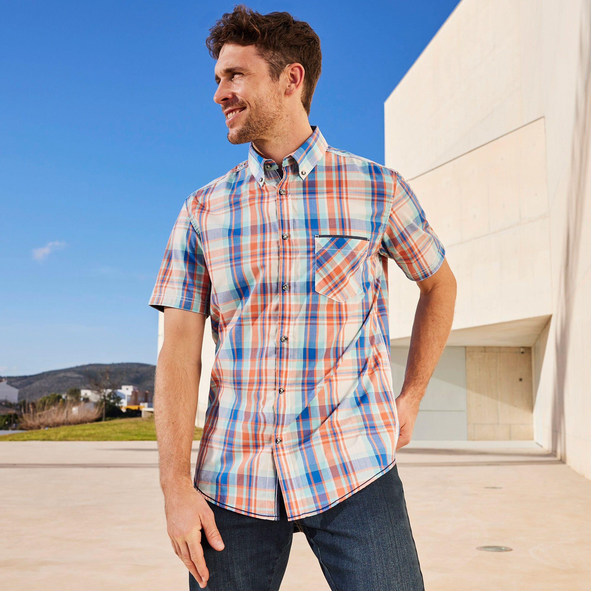 Herren-Hemd mit Karodesign