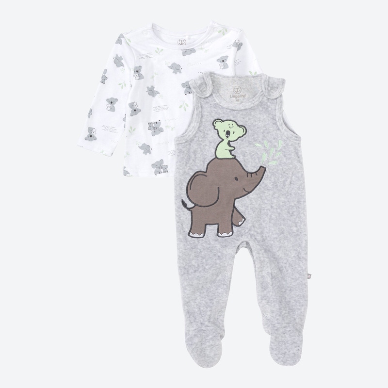 Baby-Strampler-Set mit Koala-Muster, 2-teilig