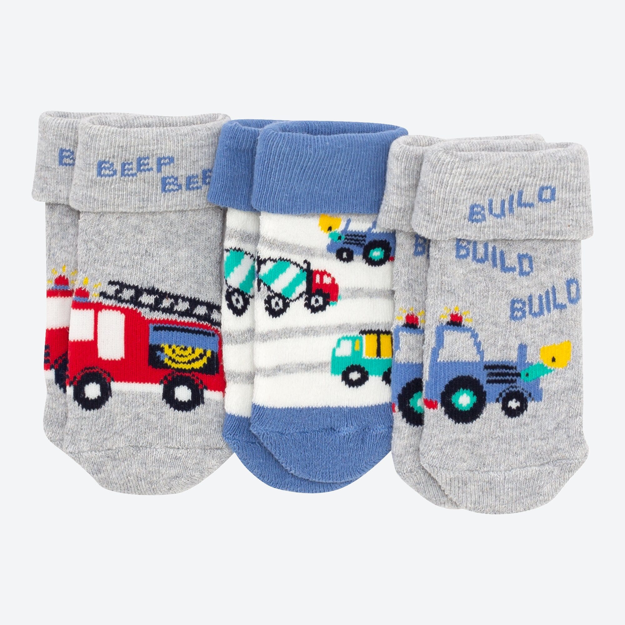 Baby-Jungen-Frottee-Socken, 3er-Pack