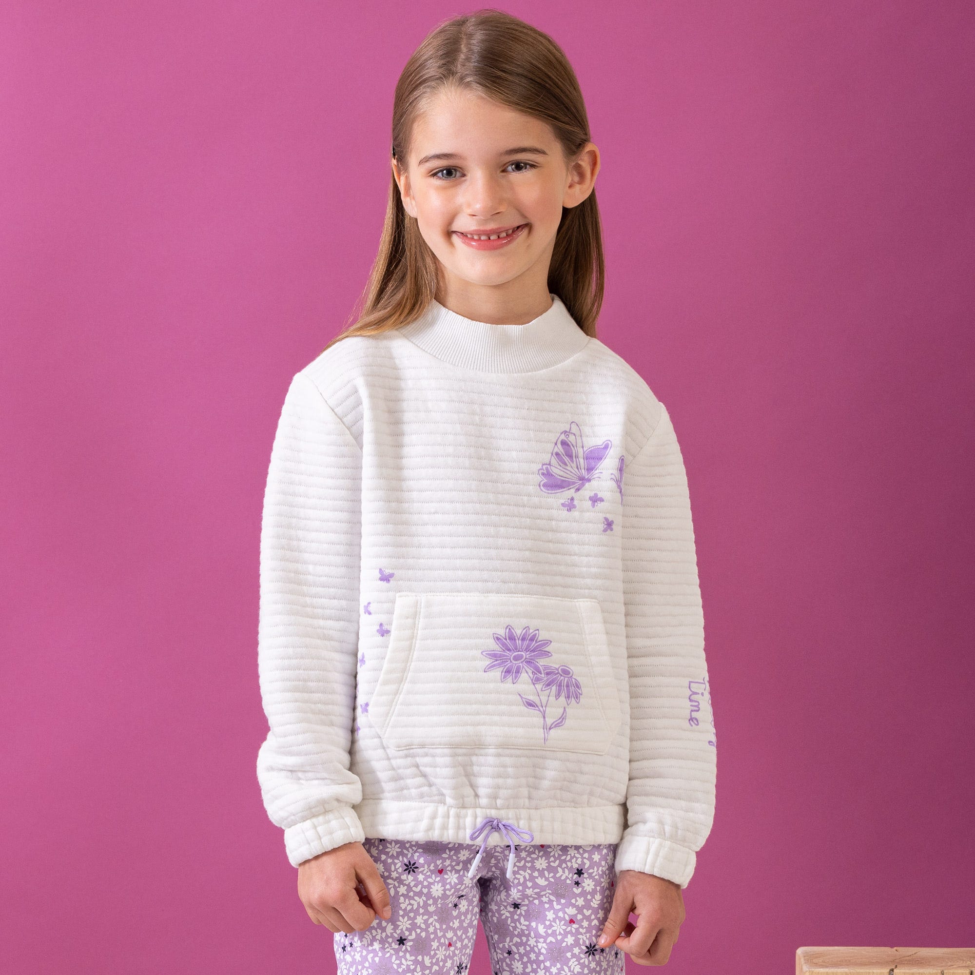 Mädchen-Sweatshirt mit Schleife