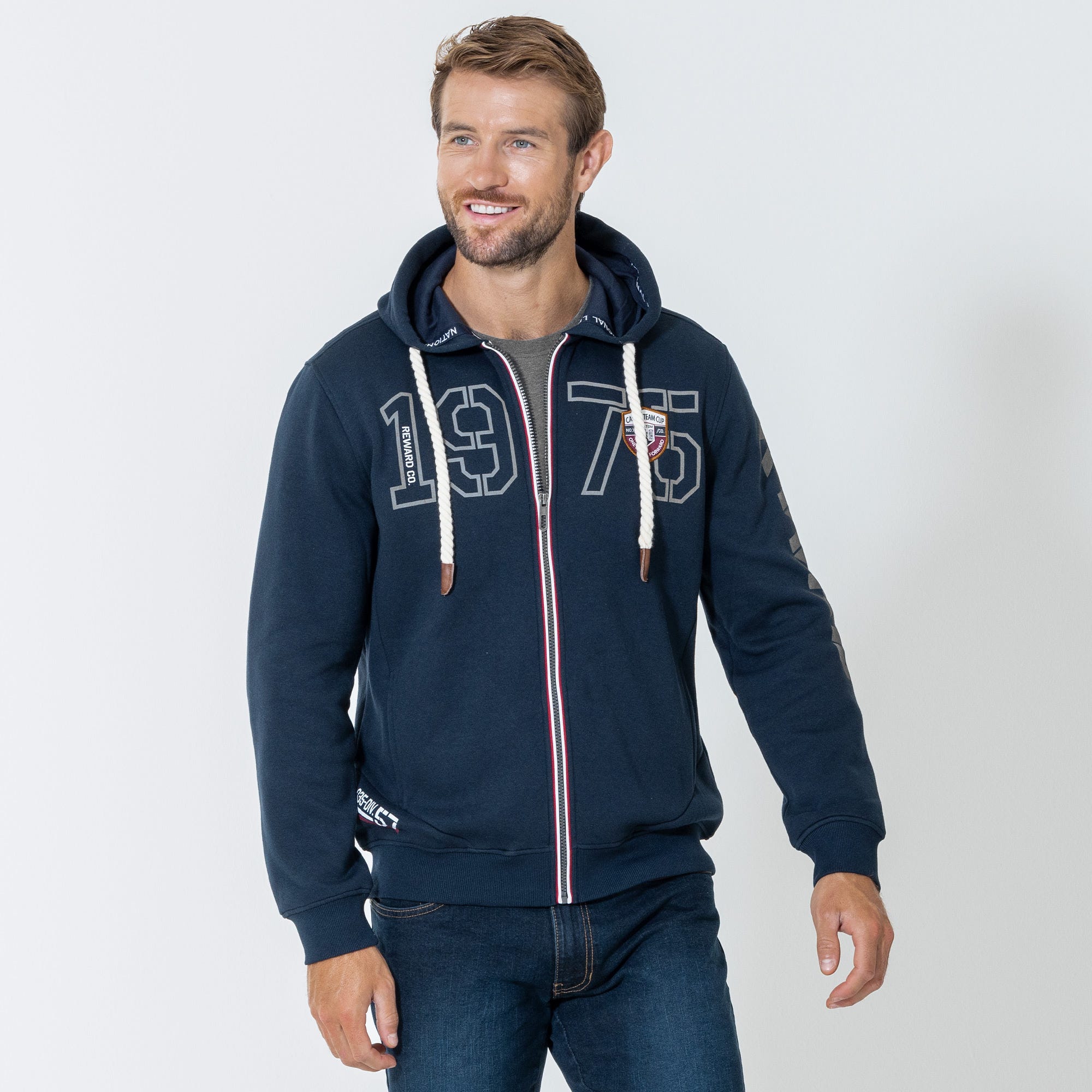 Herren-Sweatjacke mit Kapuze
