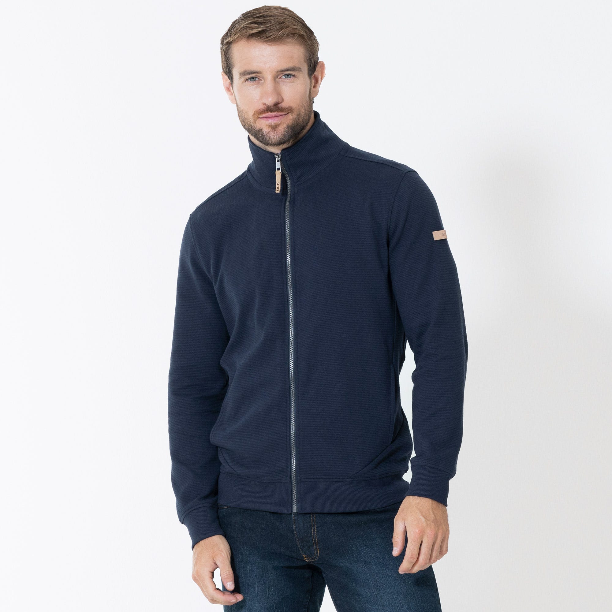 Herren-Sweatjacke mit Stehkragen