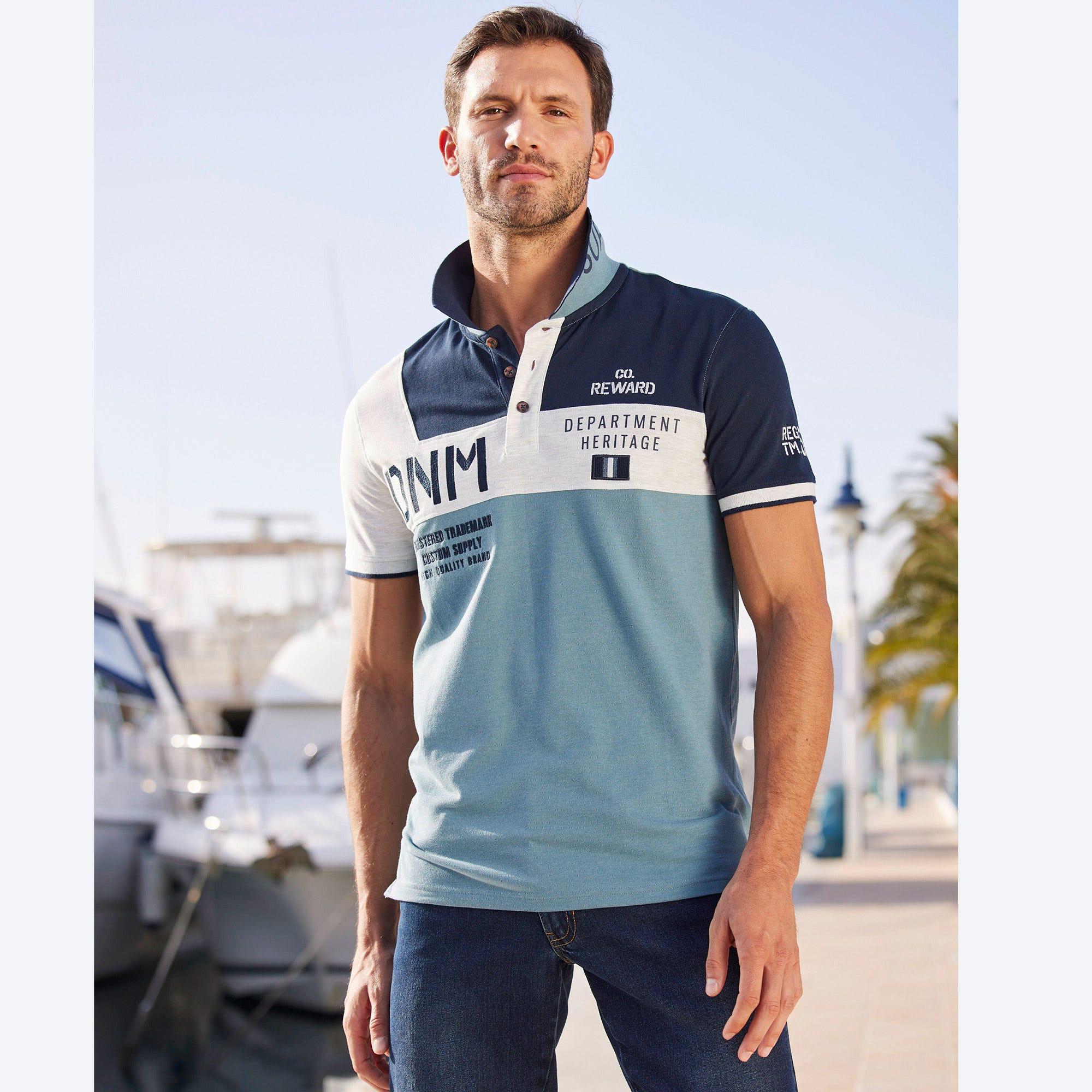 Herren-Poloshirt mit tollem Farbdesign