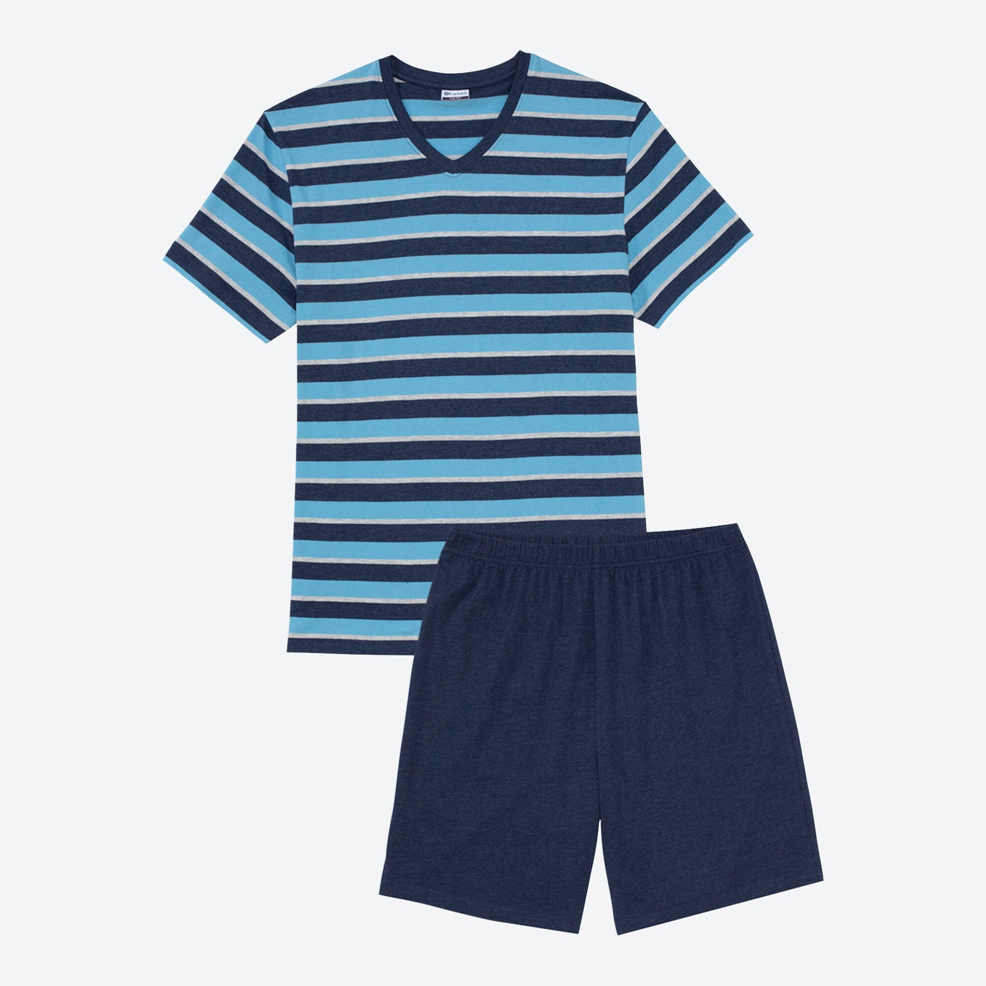 Herren-Shorty mit Streifenmuster, 2-teilig