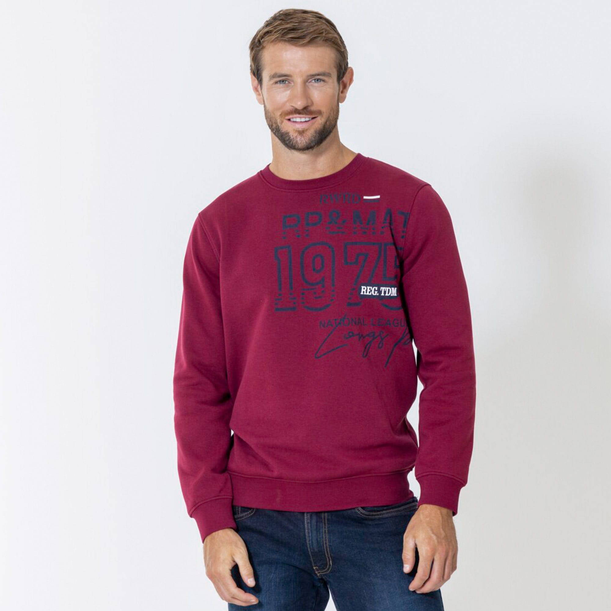 Herren-Sweatshirt mit großem Frontaufdruck