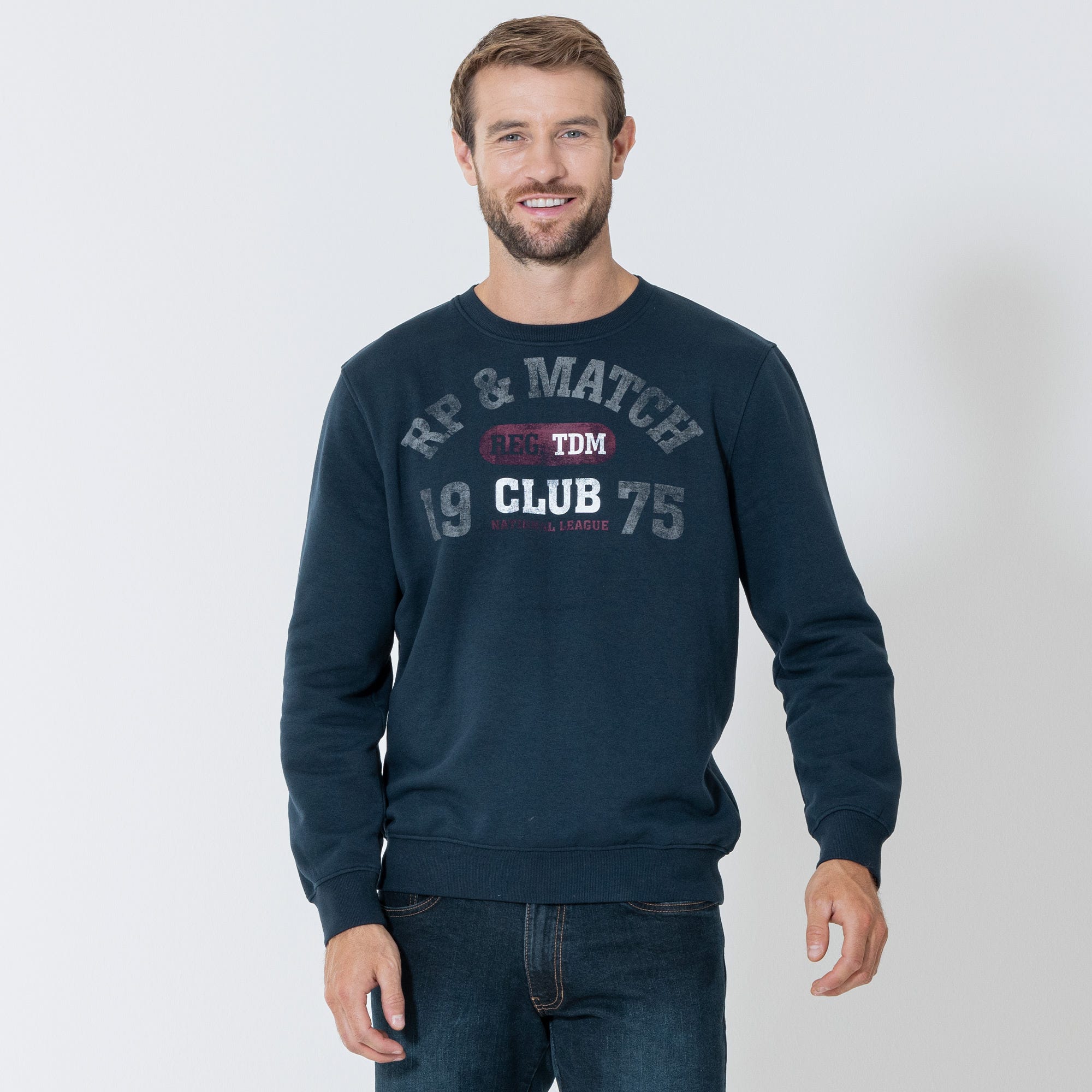 Herren-Sweatshirt mit Frontaufdruck