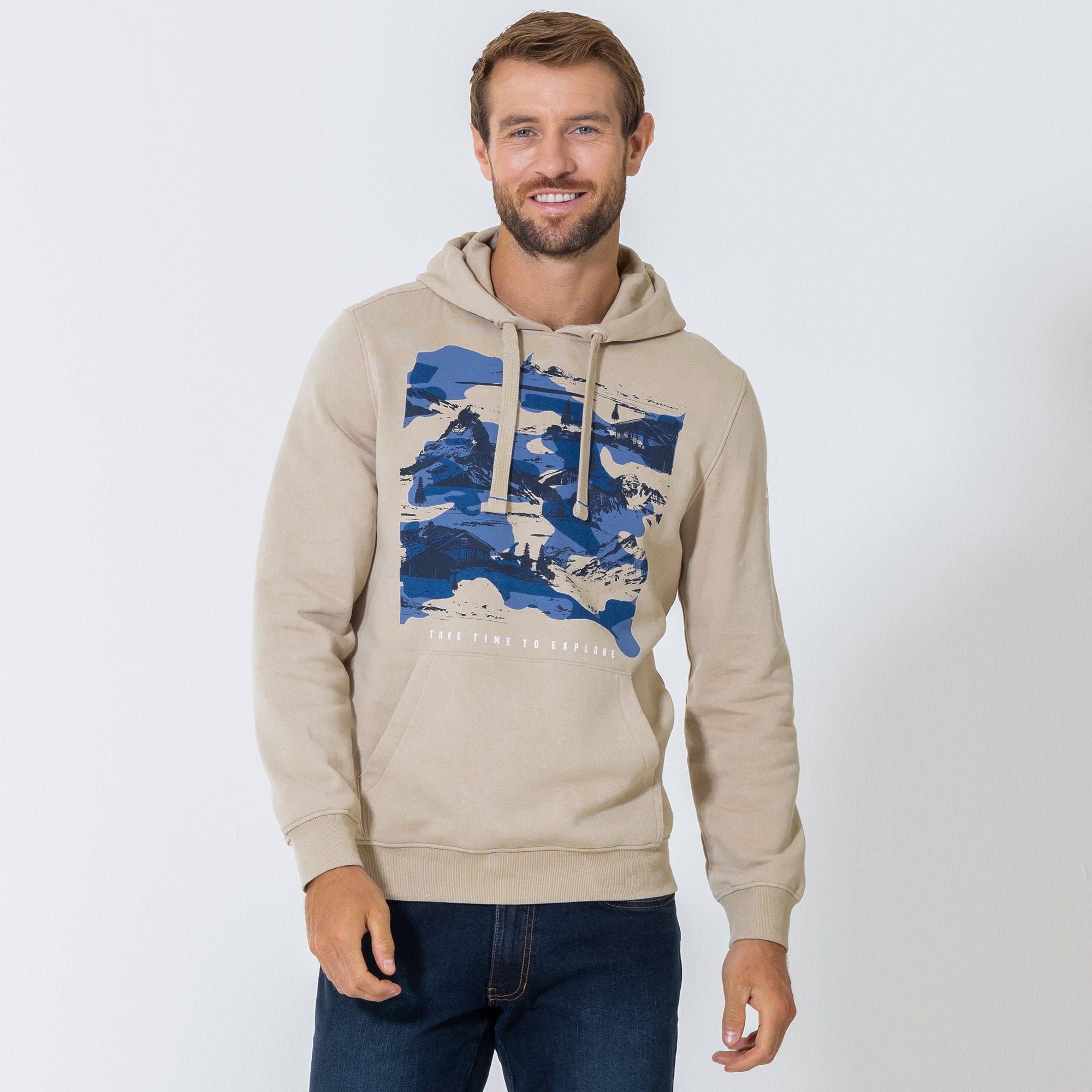 Herren-Sweatshirt mit Känguru-Tasche