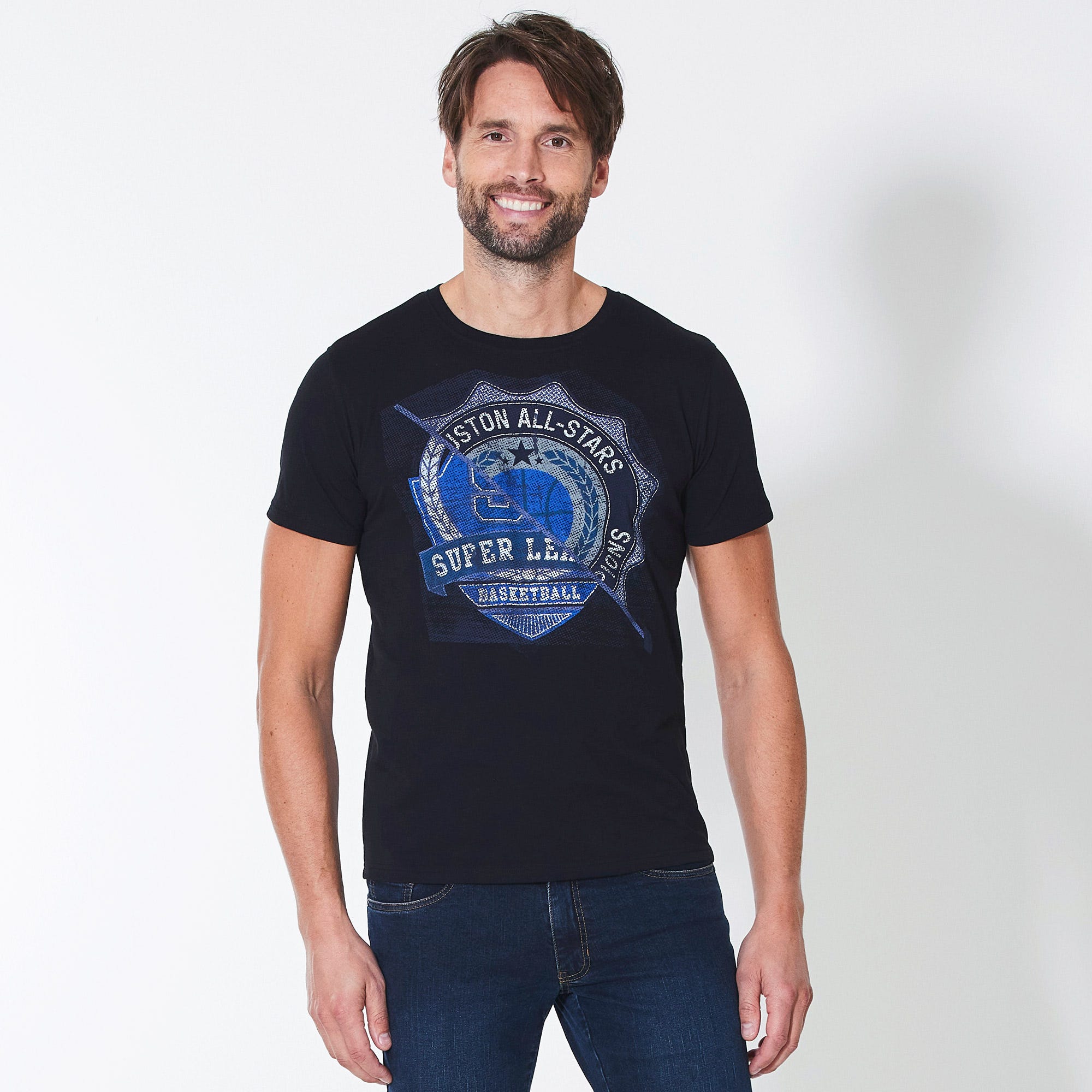 Herren-T-Shirt mit stylishem Frontaufdruck