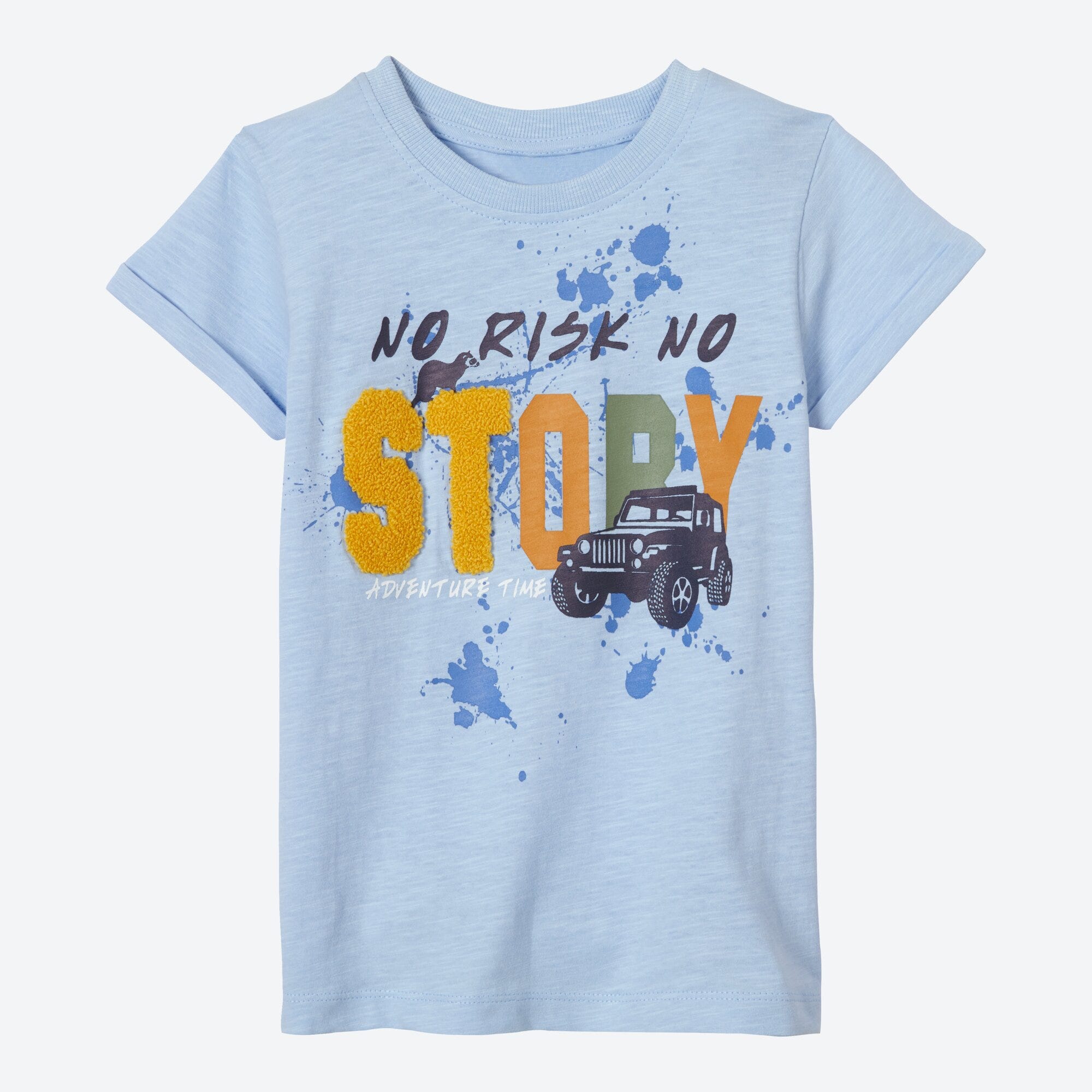 Jungen-T-Shirt mit Buchstaben-Applikationen