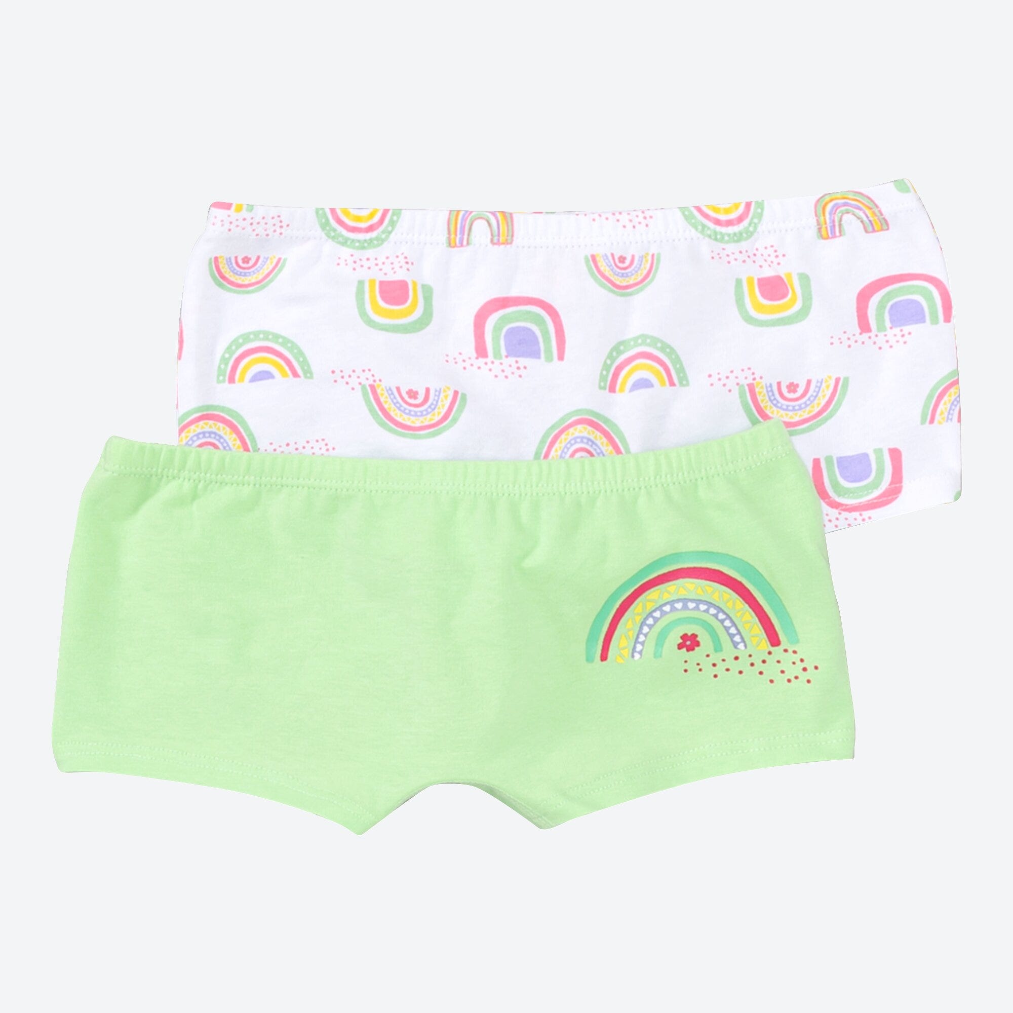 Kinder-Mädchen-Pants mit Regenbogen, 2er-Pack