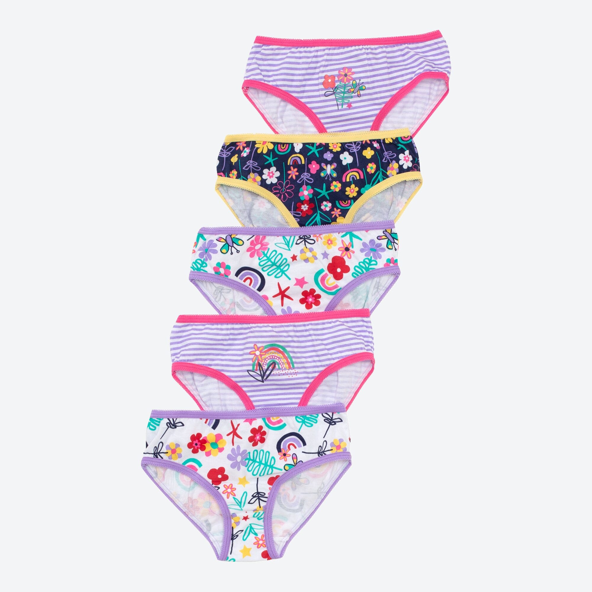 Mädchen-Slip mit tollem Muster, 5er-Pack