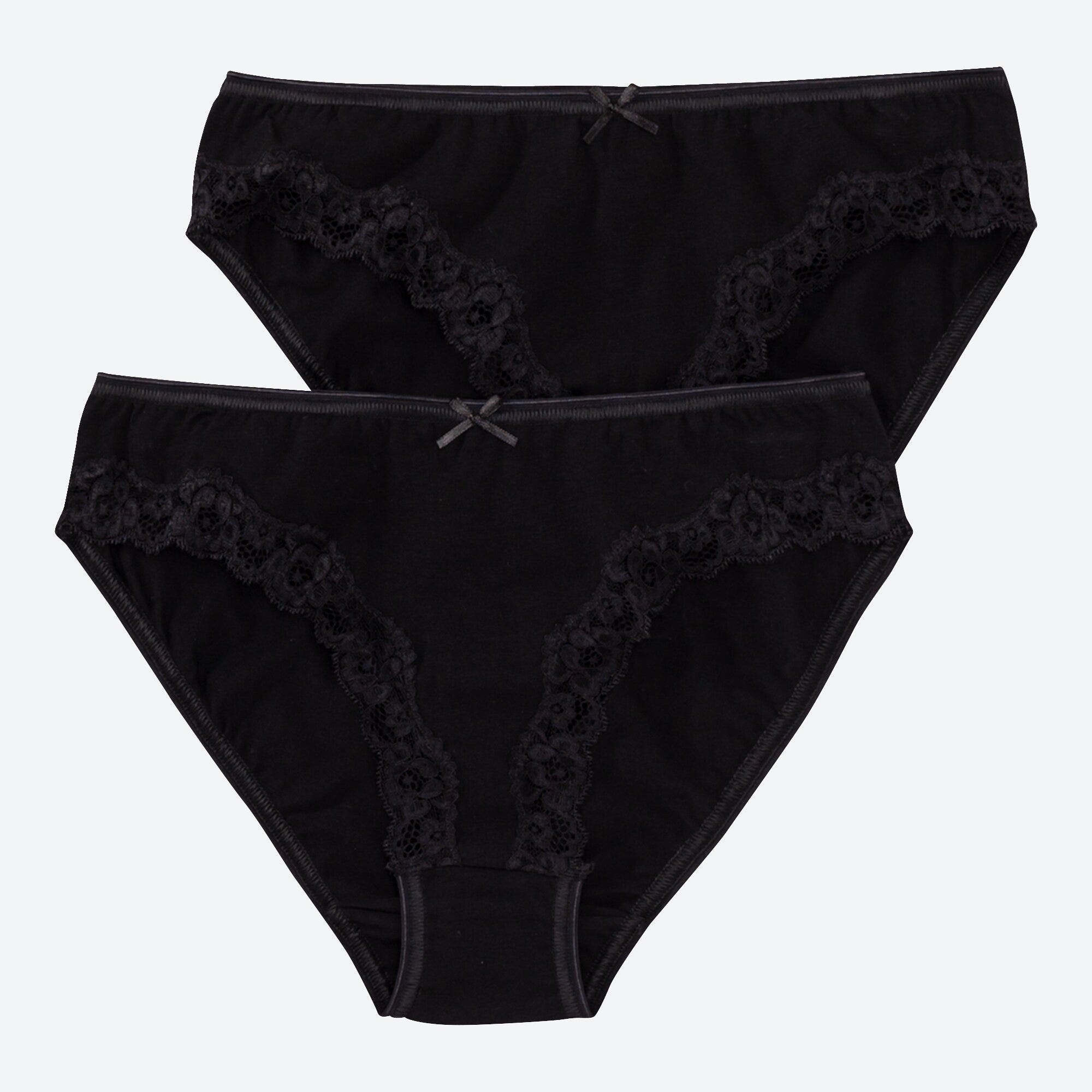 Damen-Minislip mit Spitze, 2er-Pack