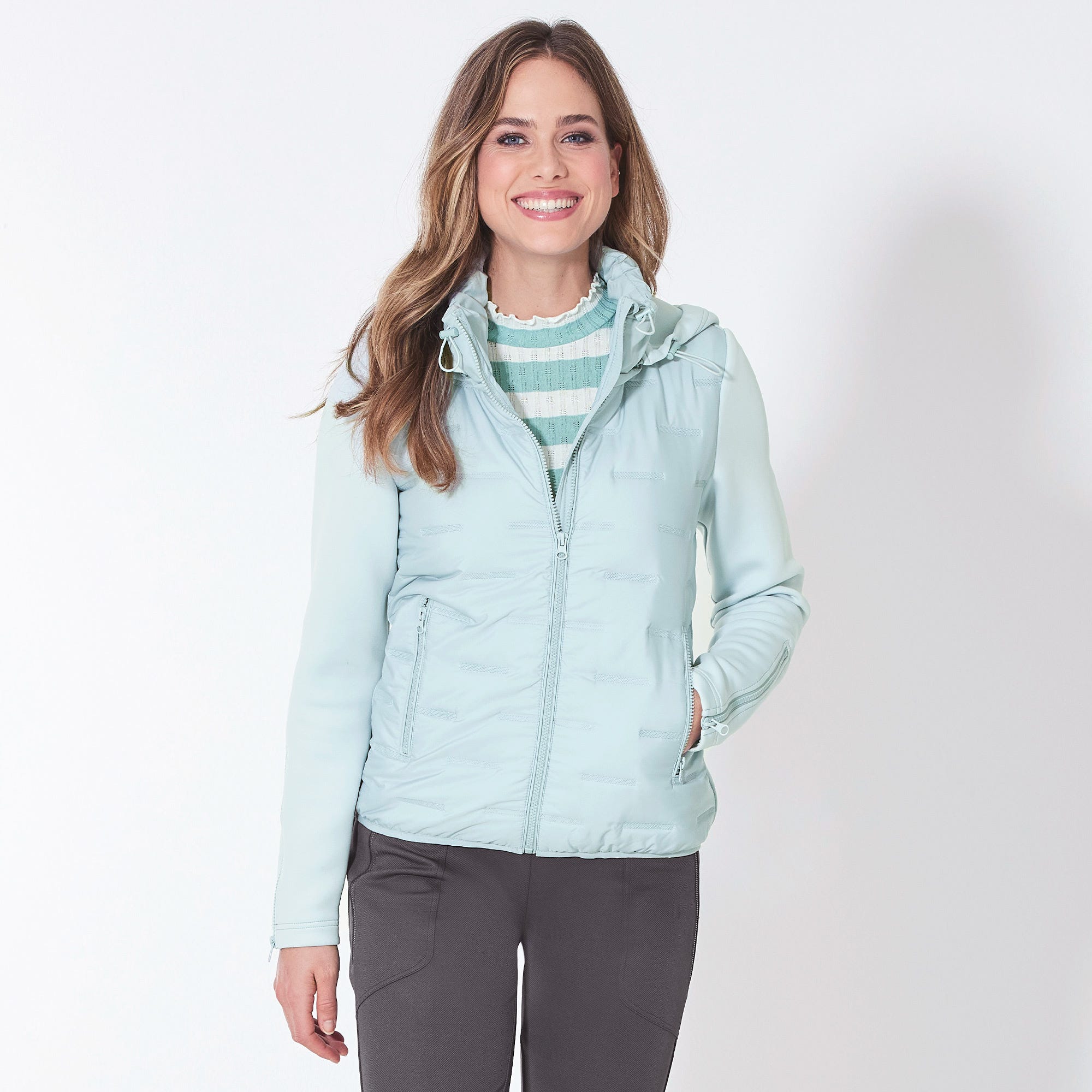 Damen-Jacke mit Stepp-Einsatz