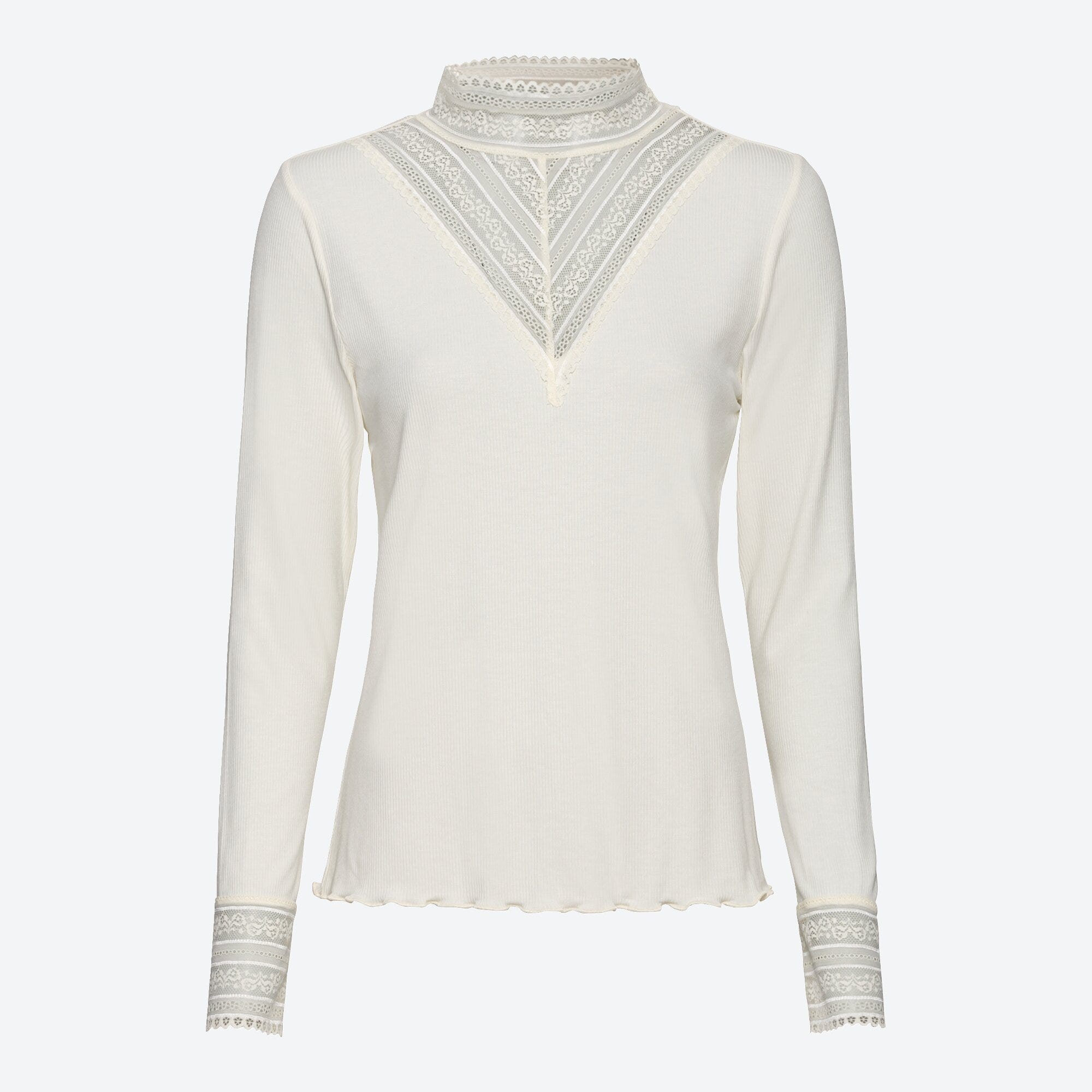 Damen-Shirt mit Spitzeneinsatz