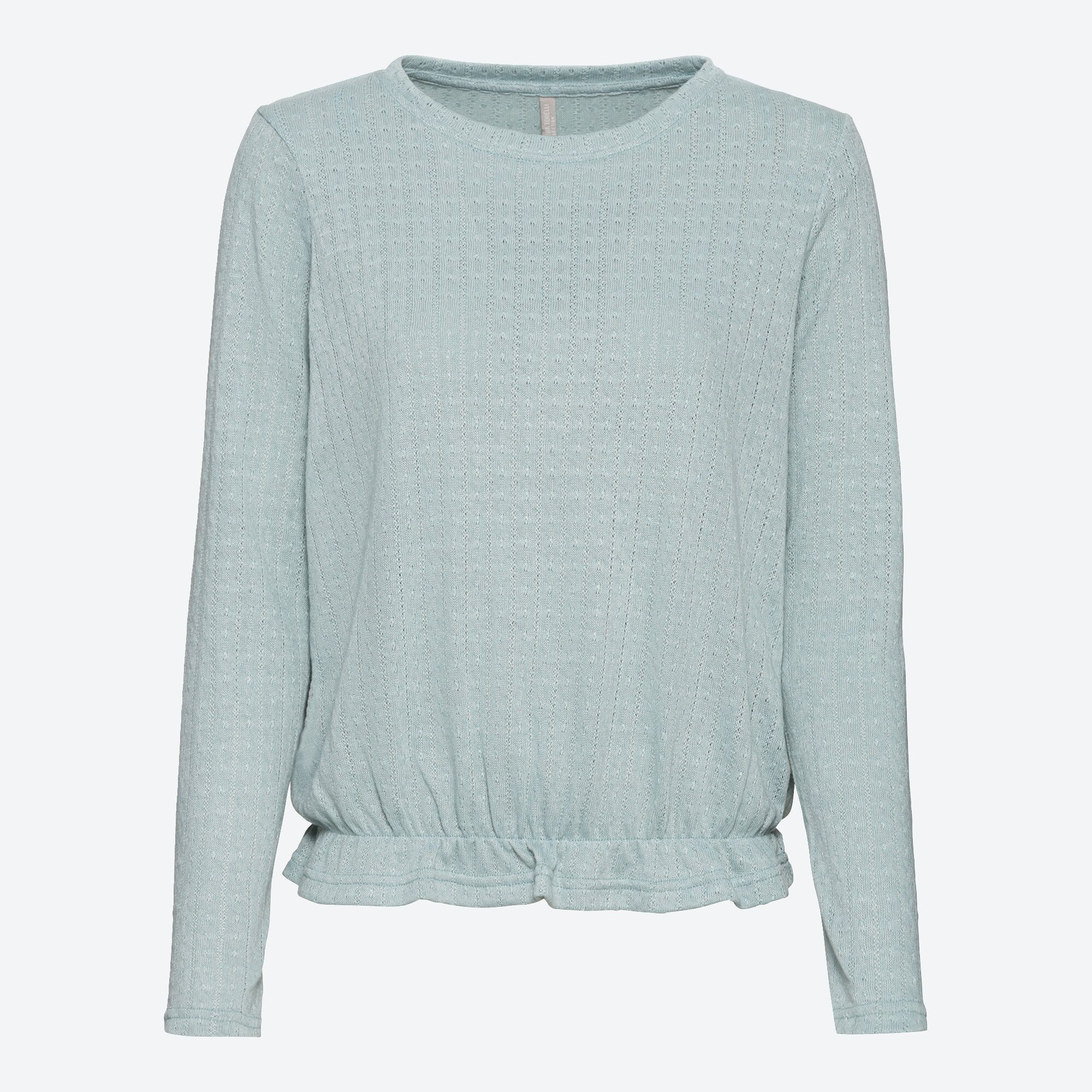 Damen-Shirt mit Rüsche am Saum