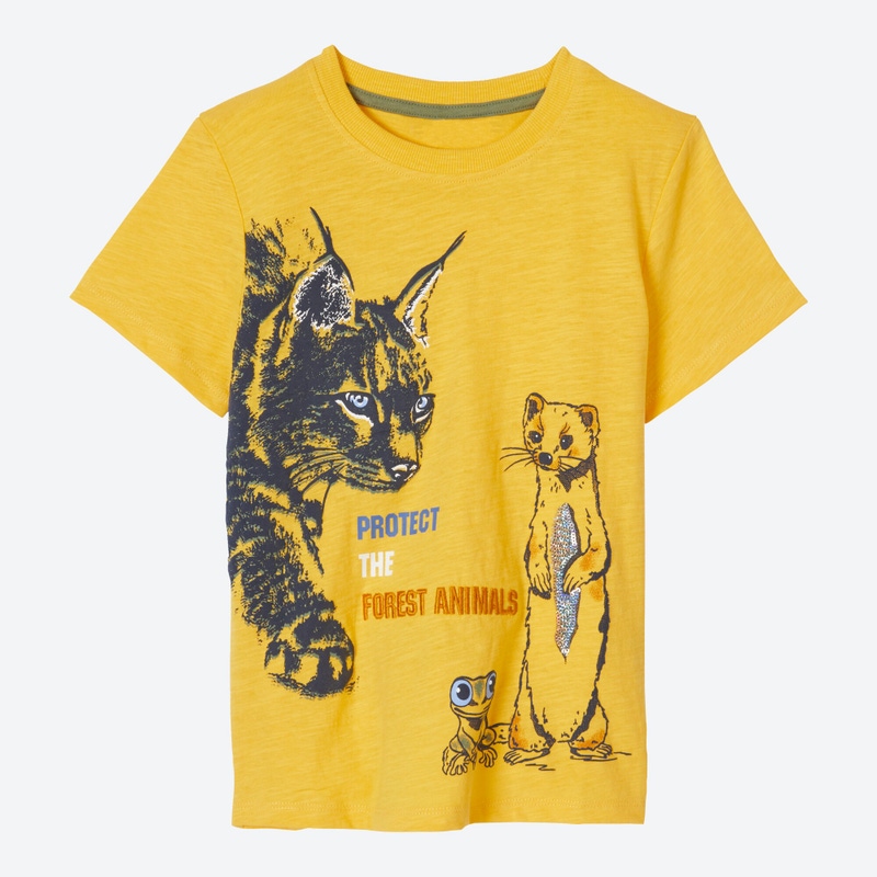Jungen-T-Shirt mit Tier-Frontaufdruck
