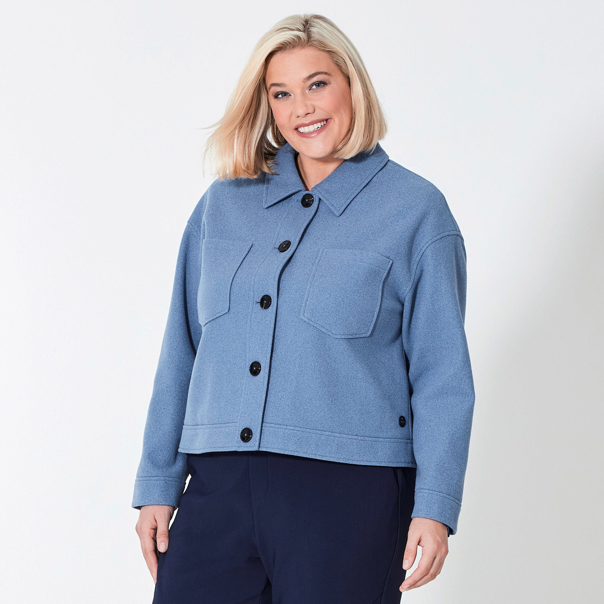 Damen-Jacke in Woll-Optik, große Größen