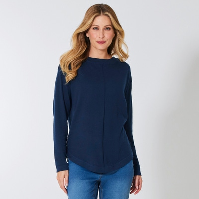 Damen-Sweatshirt mit rundem Saum