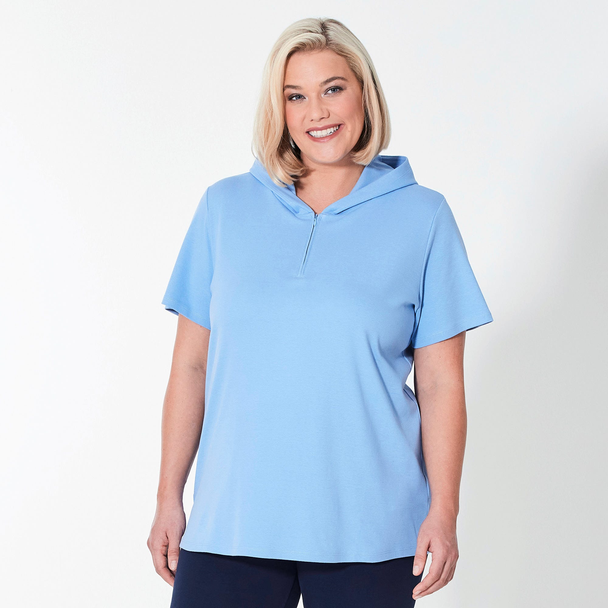 Damen-T-Shirt mit Kapuze, große Größen