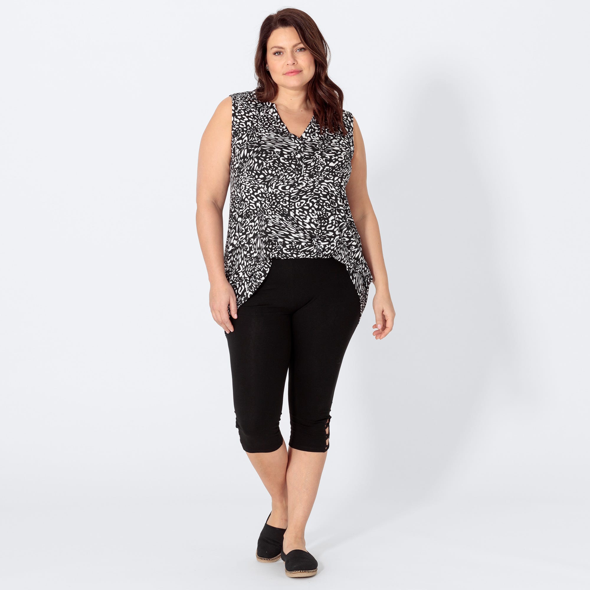 Damen-Leggings mit Schnürung, große Größen