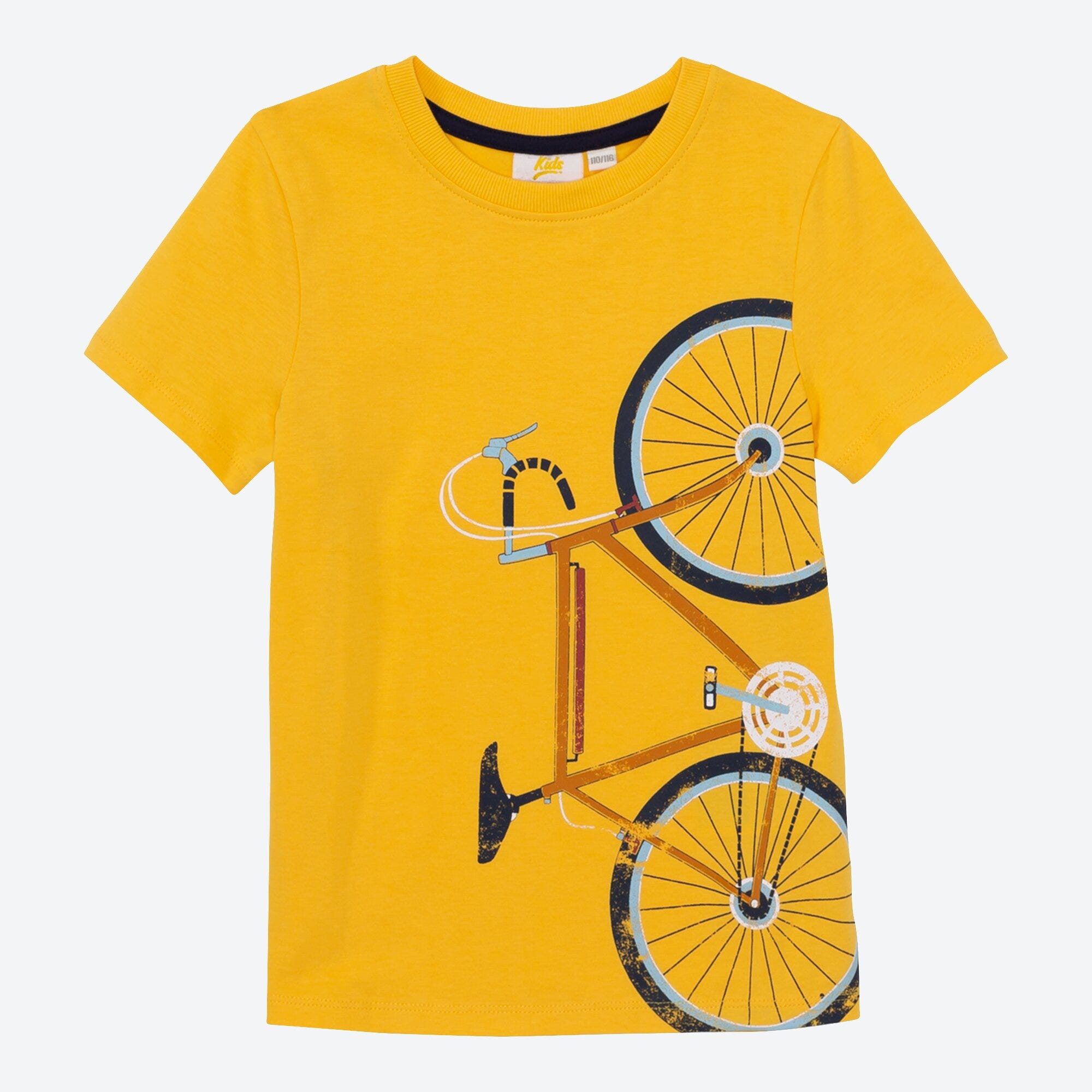 Jungen-T-Shirt mit Fahrrad-Frontaufdruck