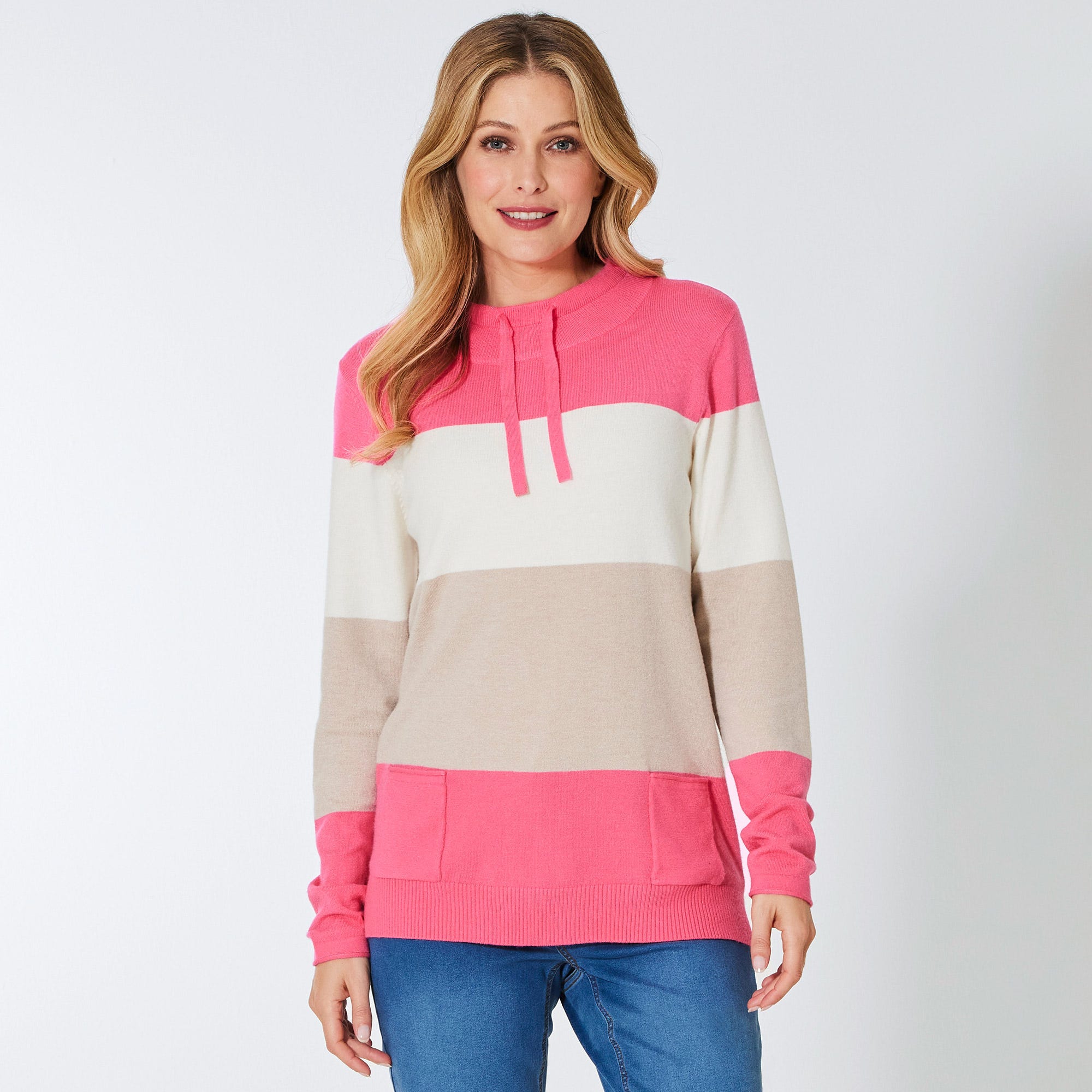 Damen-Pullover mit Bindebändern