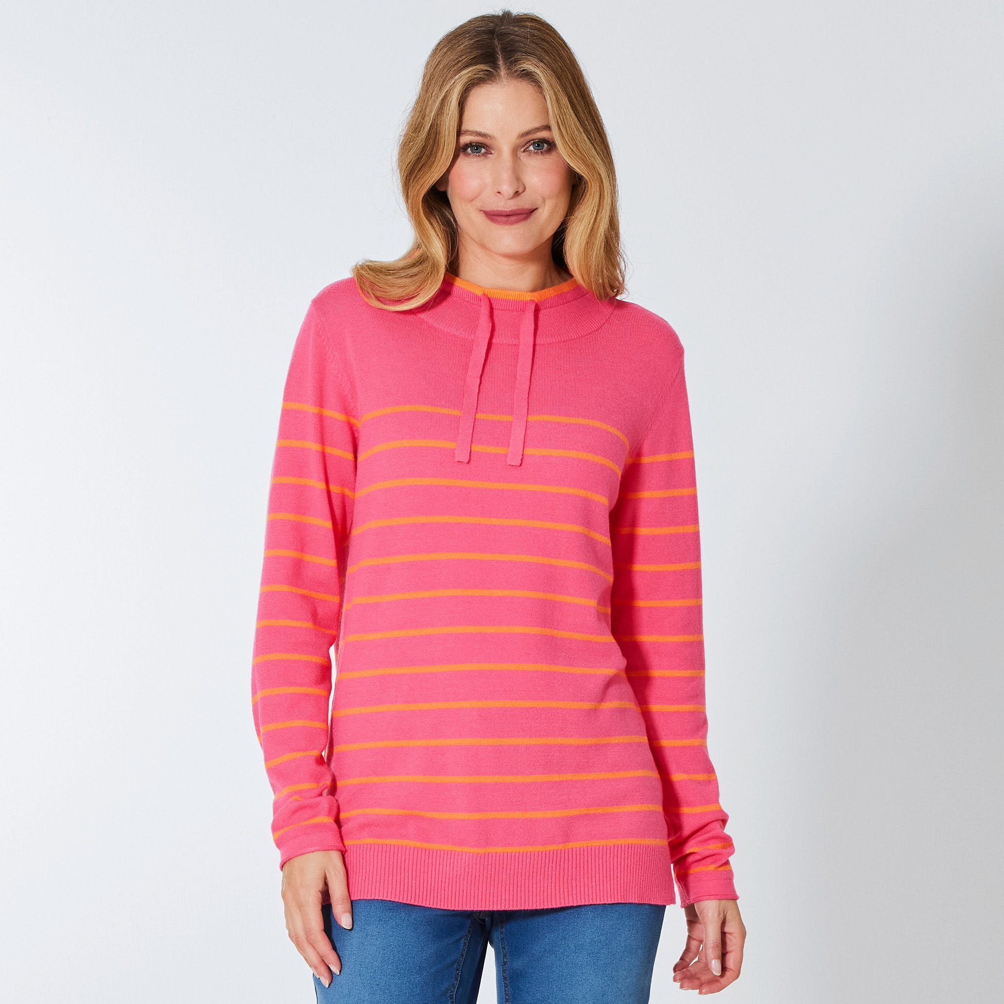 Damen-Pullover mit Bindebändern