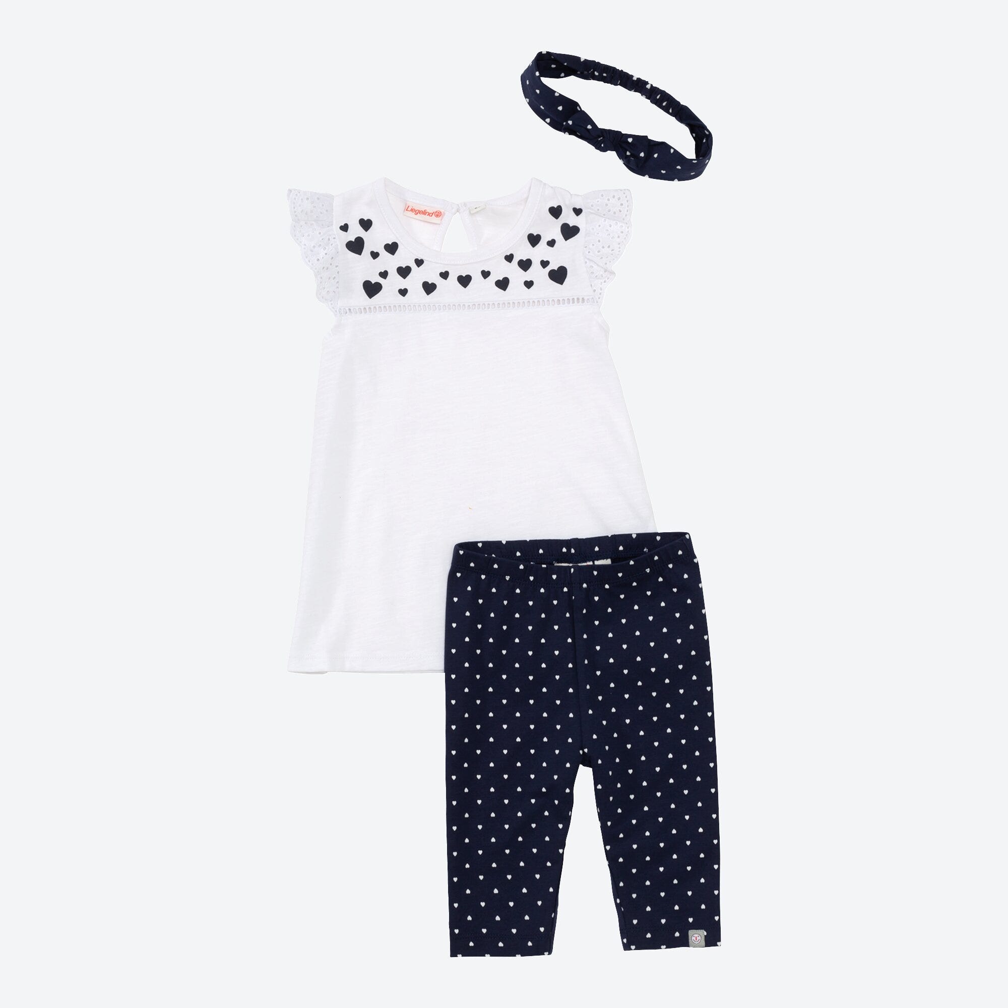Baby-Mädchen-Set mit Haarband, 3-teilig