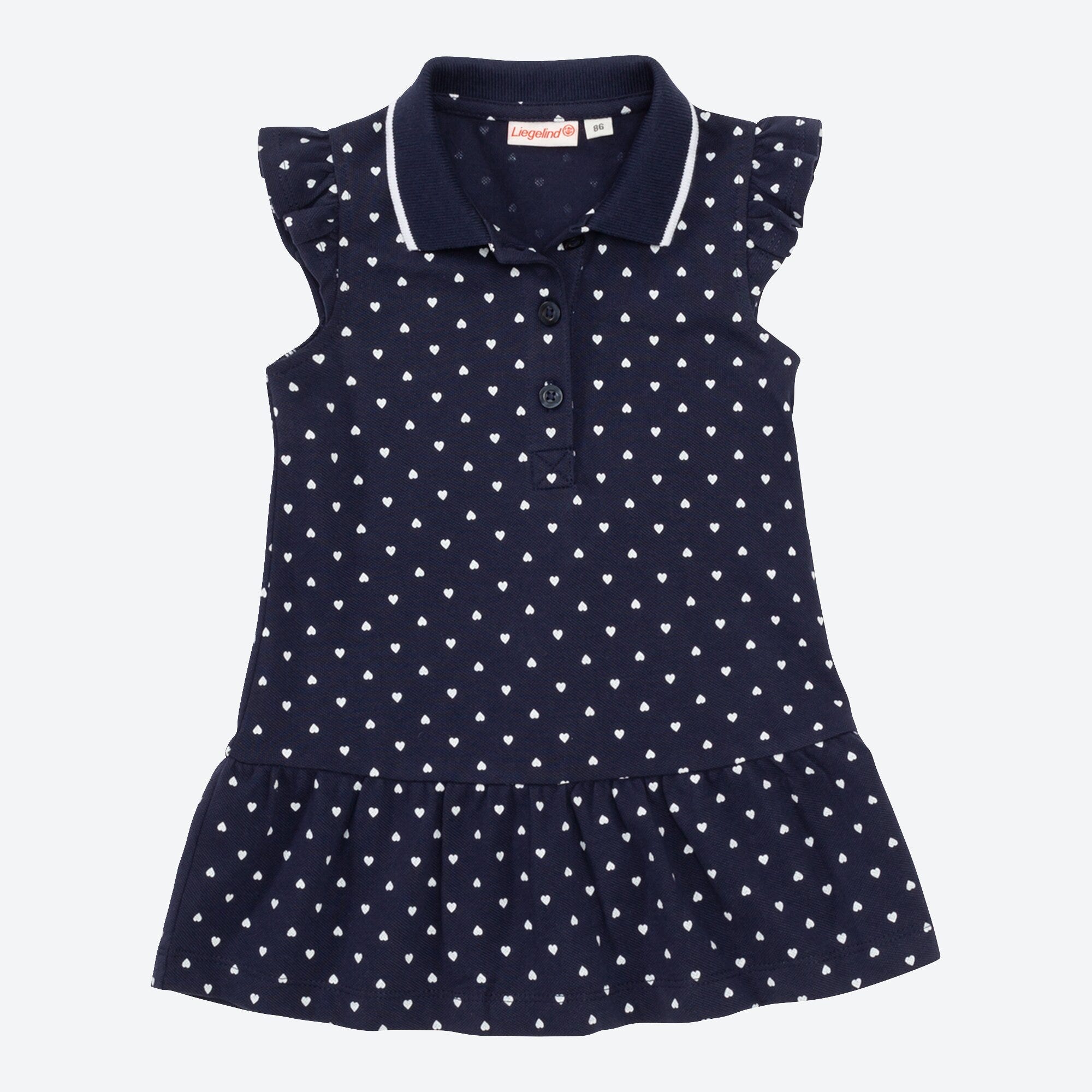 Baby-Mädchen-Kleid mit Herzmuster