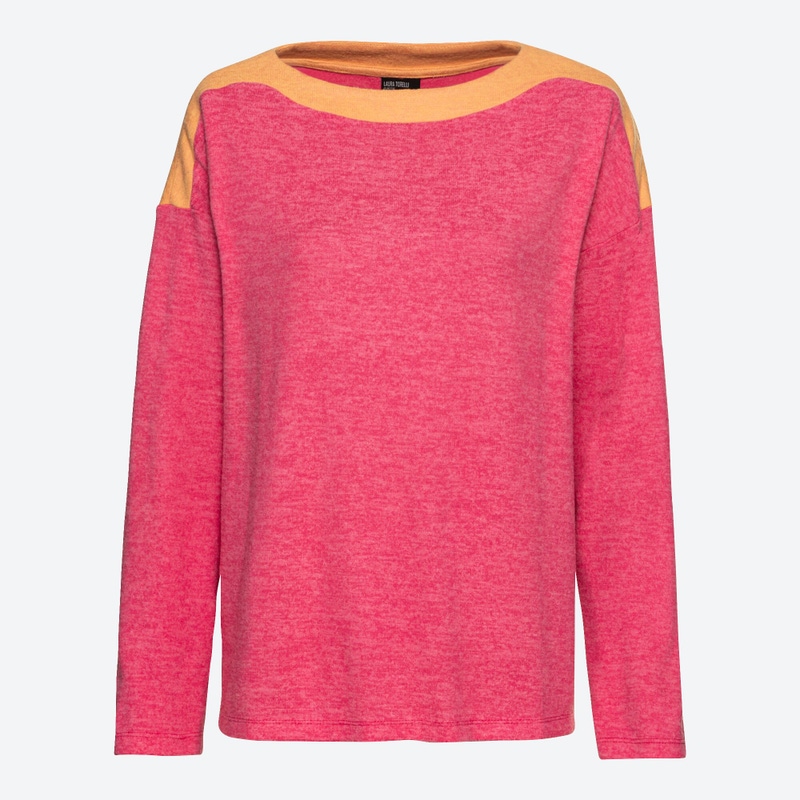 Damen-Pullover mit Kontrasteinsatz
