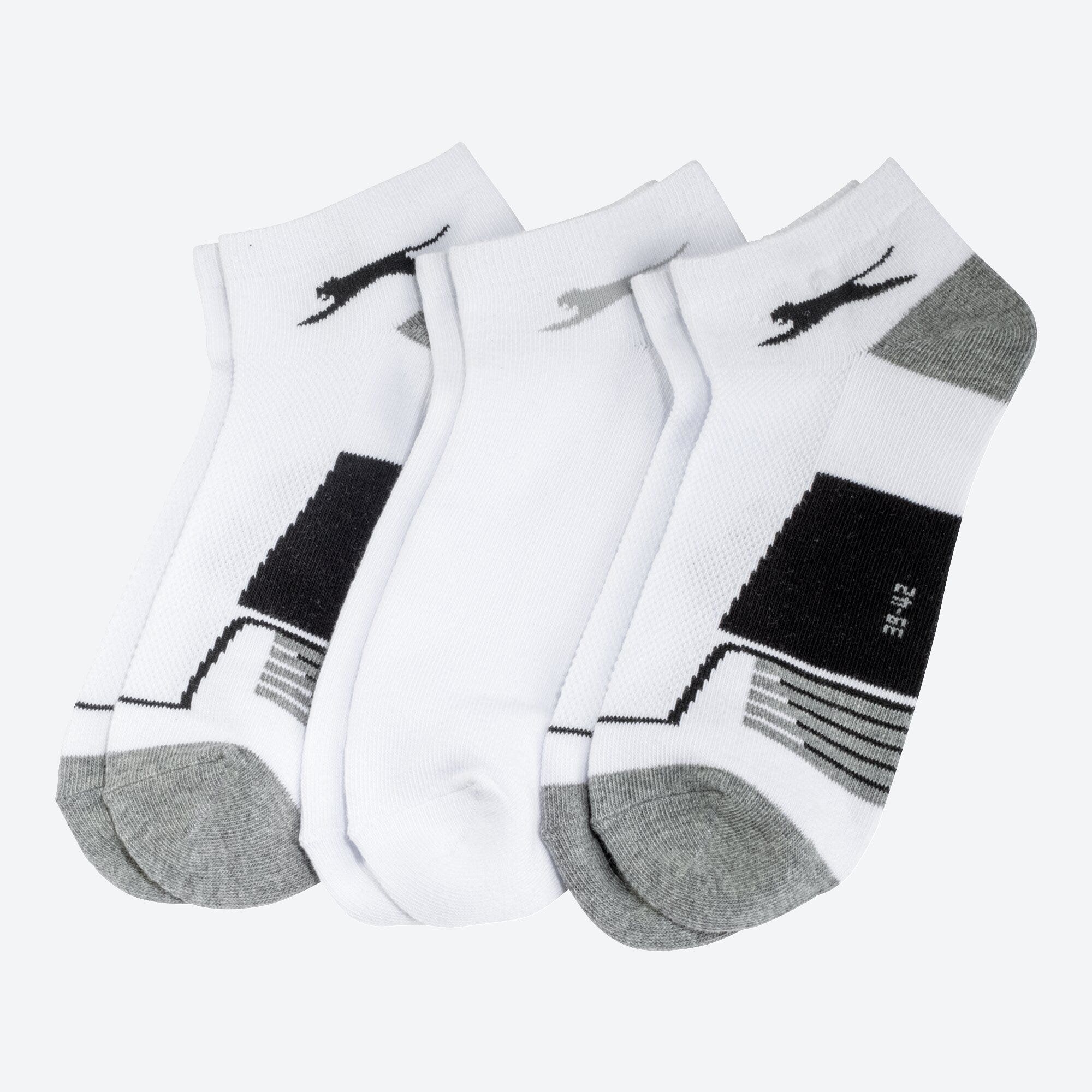 Herren-Sneakersocken mit Baumwolle, 3er-Pack