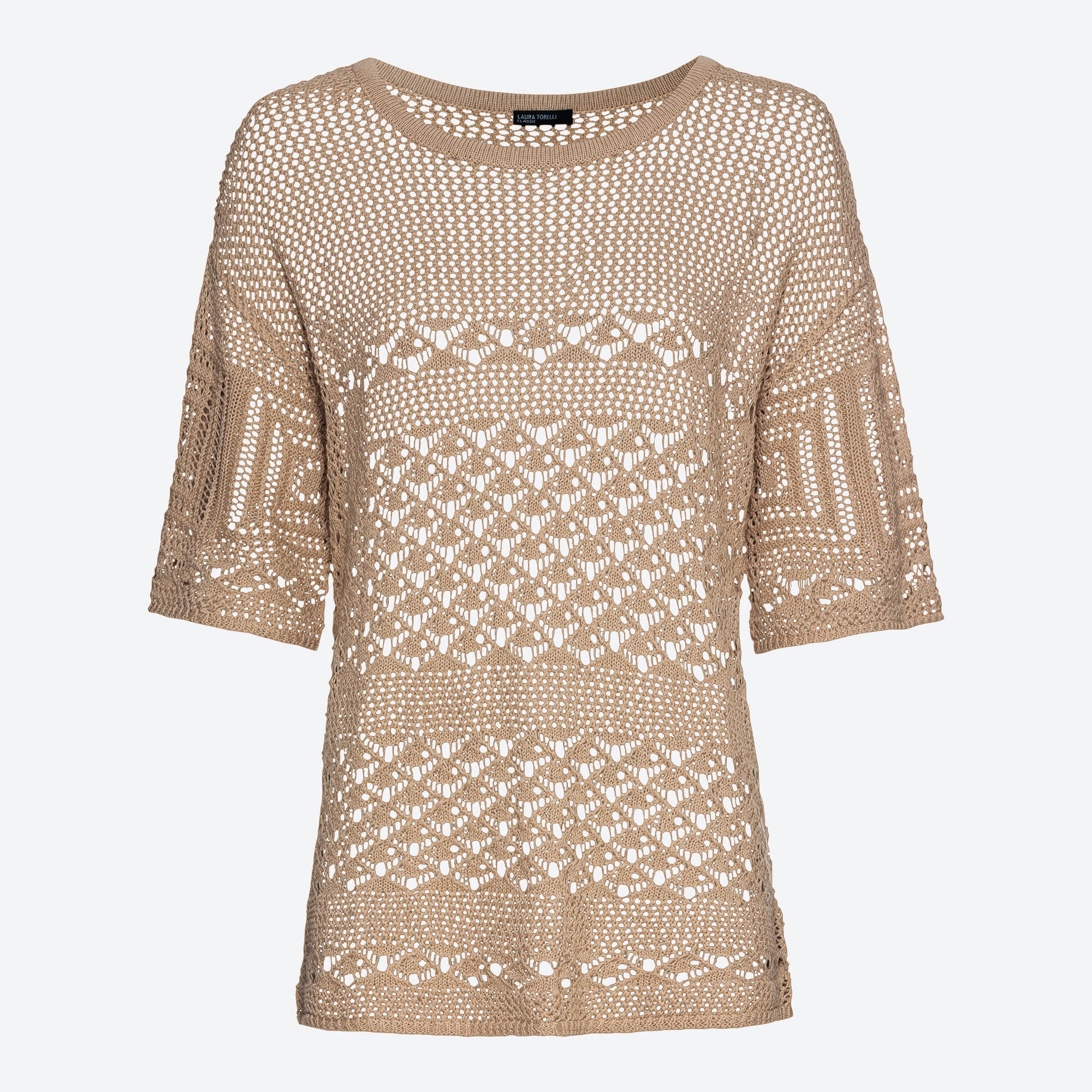 Damen-Pullover mit Ajour-Muster