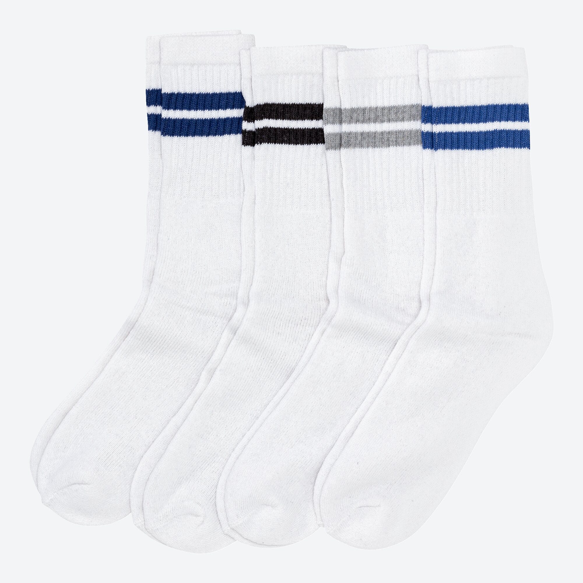 Herren-Tennissocken mit Kontrast-Streifen, 4er-Pack