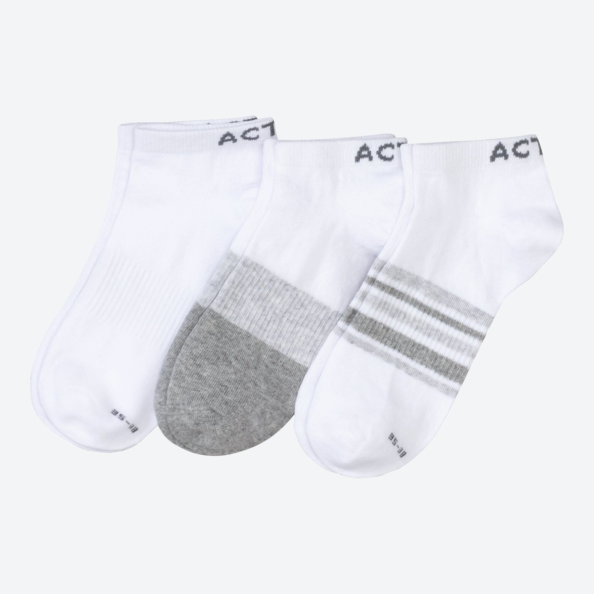 Damen-Sport-Sneaker-Socken mit Schriftzug, 3er-Pack