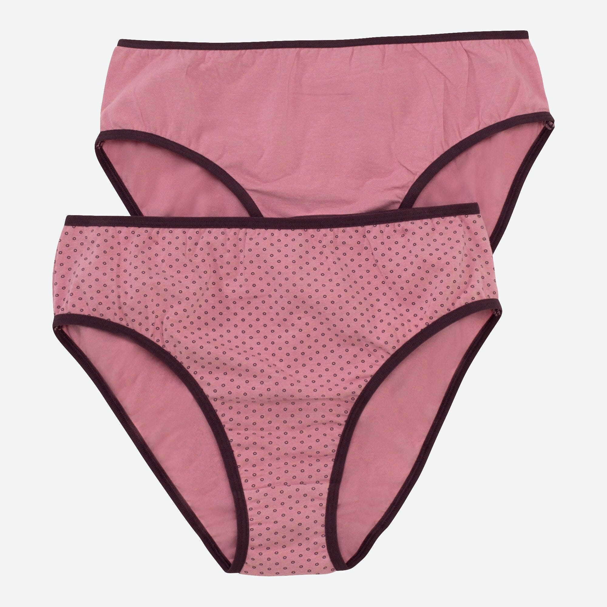 Damen-Rioslip mit Kontrast-Einfassband, 2er-Pack